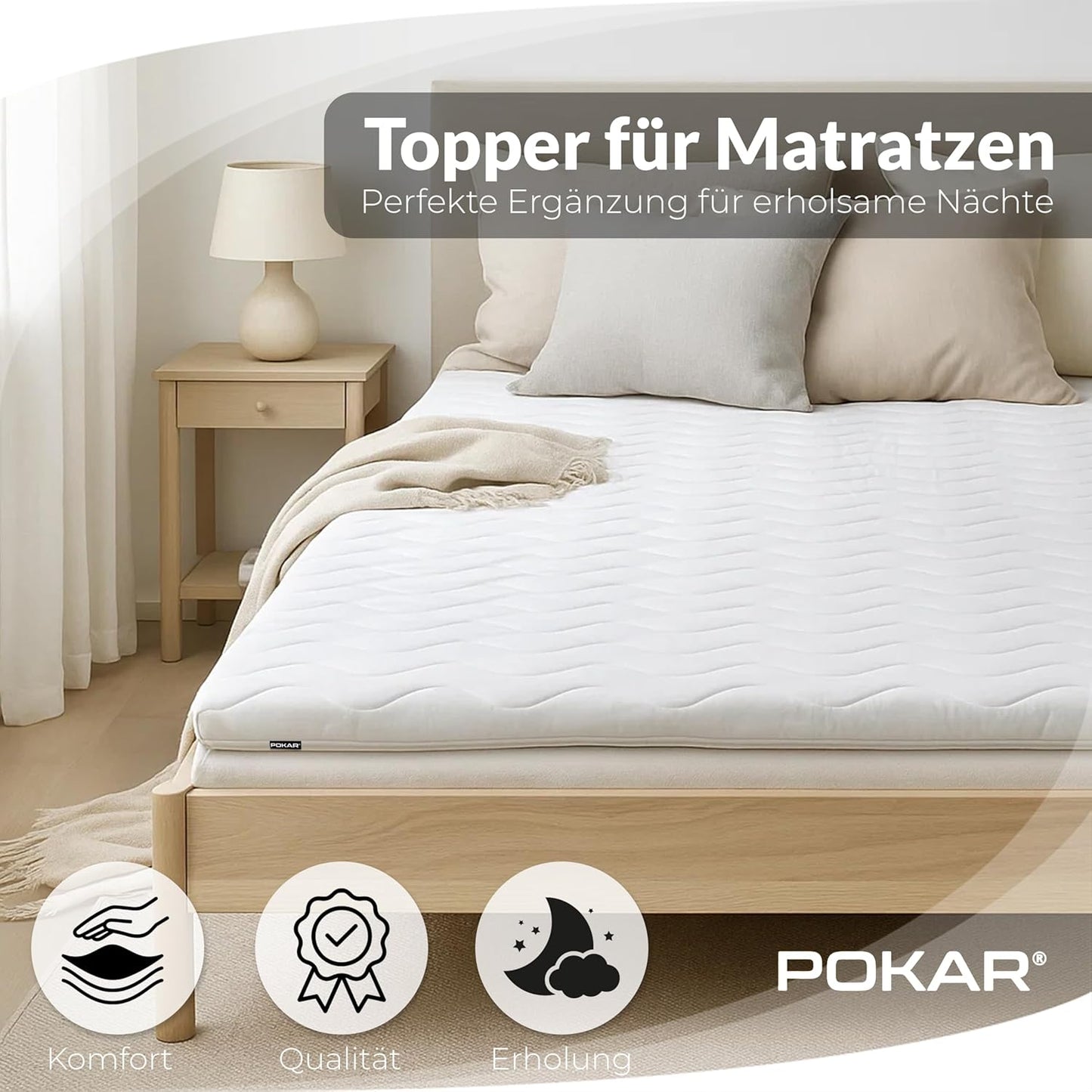 Allergikerfreundlicher Matratzentopper, 80x200