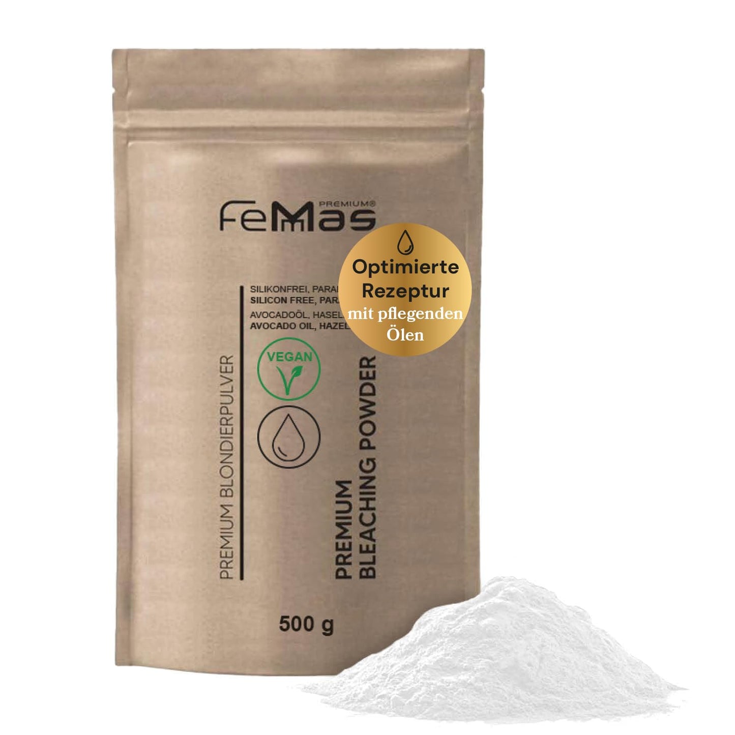 Premium Blondierungspulver (500g), Weiss Premium mit pflegenden Ölen 500 g (1er Pack)