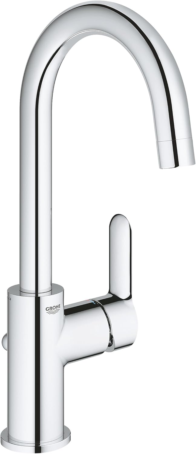 BauEdge Einhand-Waschtischarmatur L-Size, Chrom L-Size Mit Zugstange