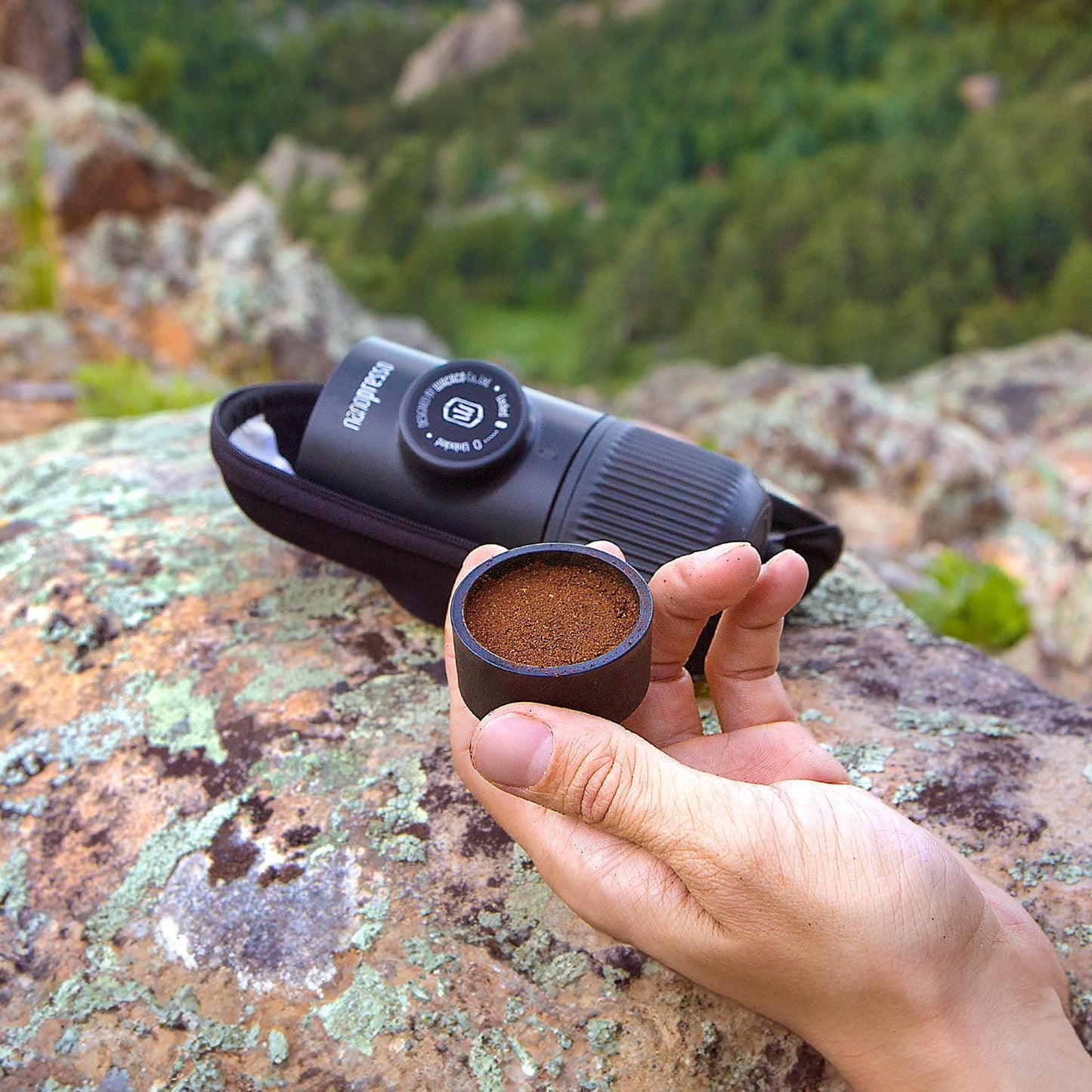 Nanopresso Reisekaffeemaschine, Nanopresso+Case Dunkelgrau