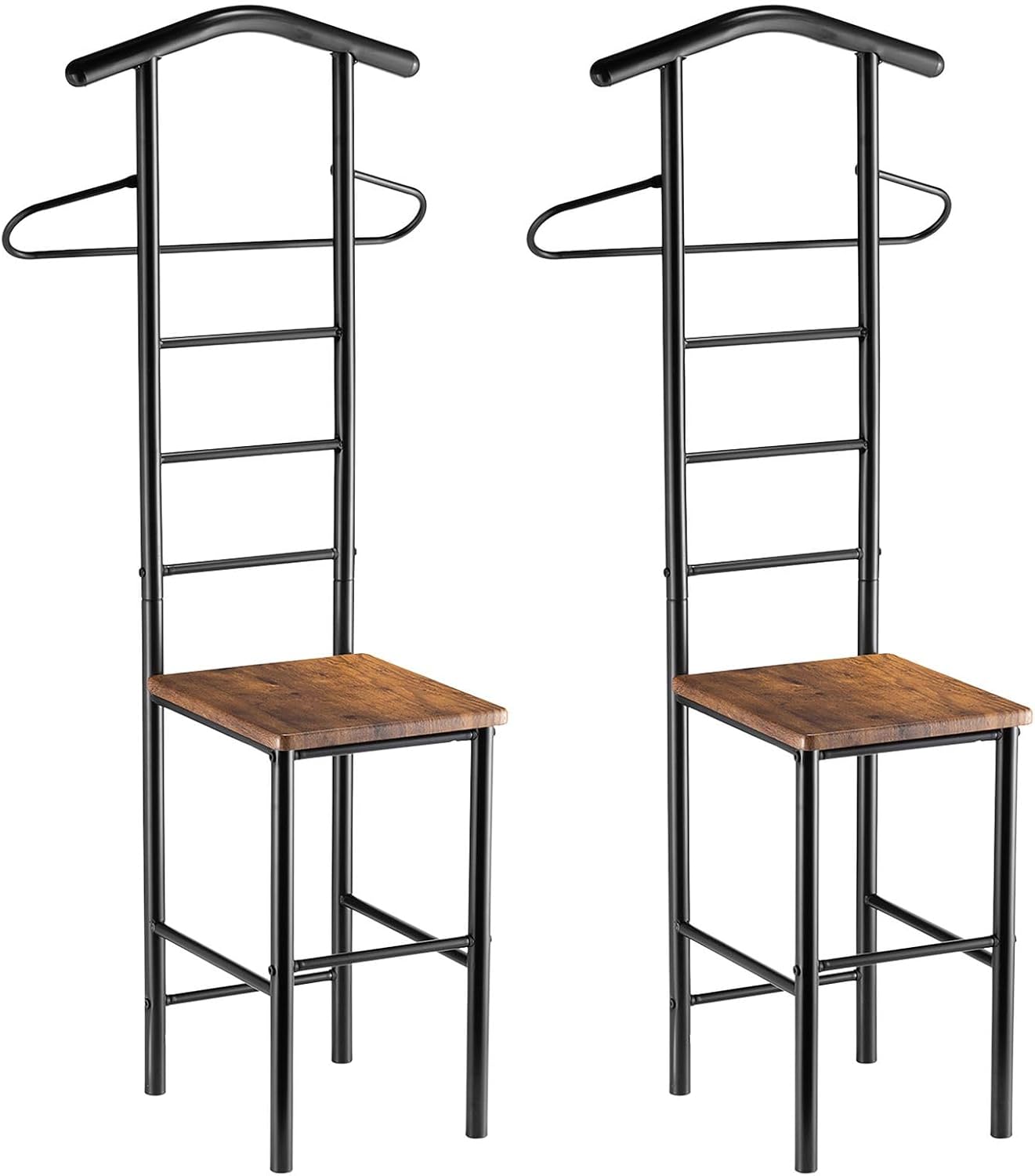 Herrendiener JIVO 2er-Set Kleiderständer Vintage-Design, Vintage/Schwarz