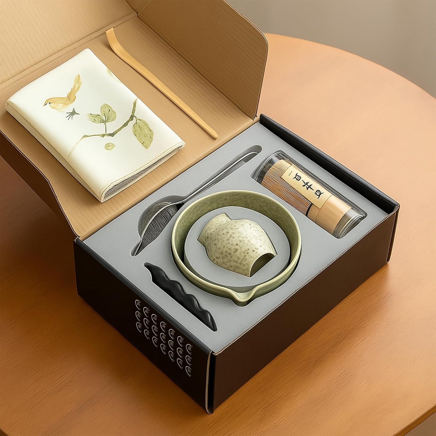 Premium Matcha Tee-Set (7-teilig) mit Zubehör, Grün