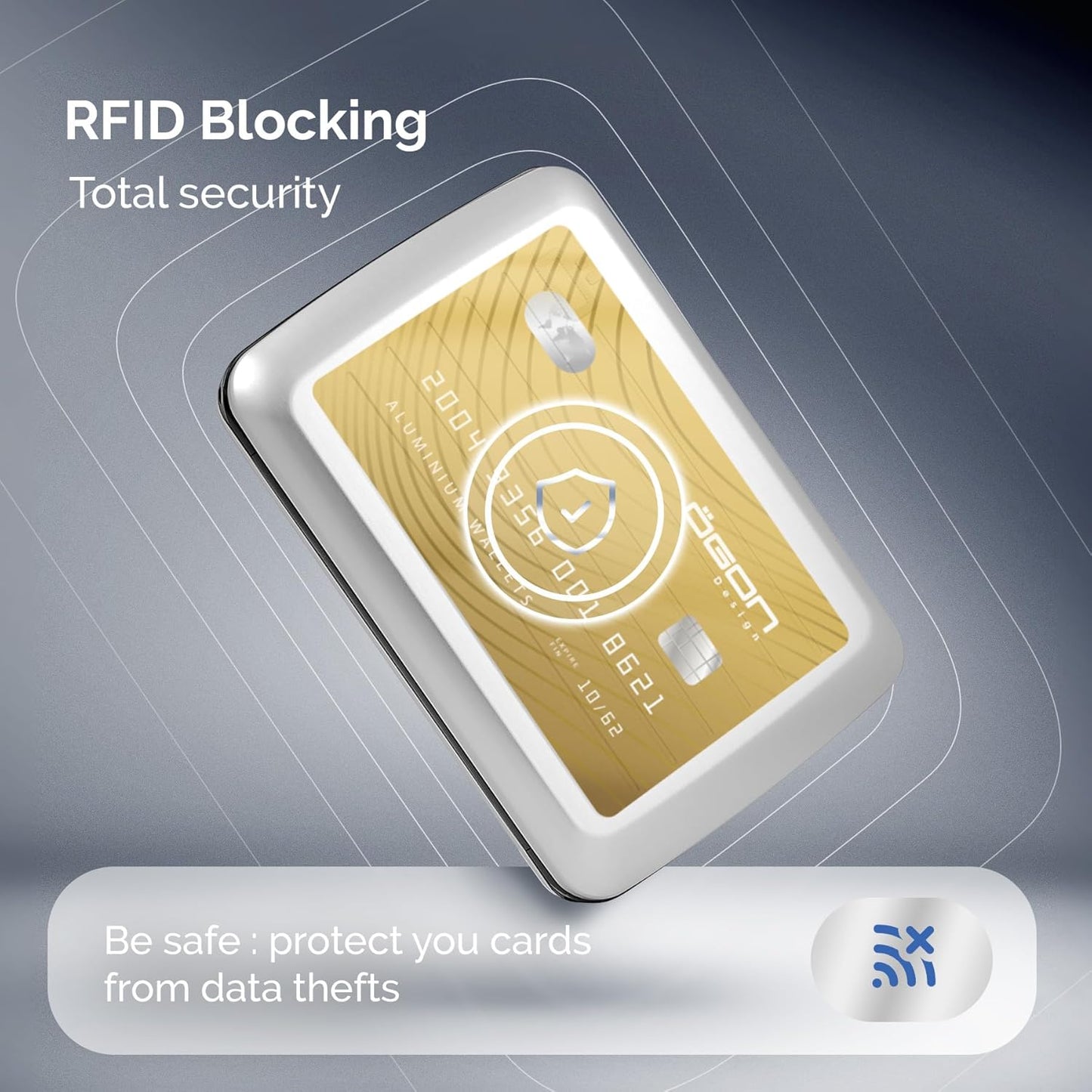 Geldbörse Smart Case V2 mit RFID-Schutz, Aluminium Silver
