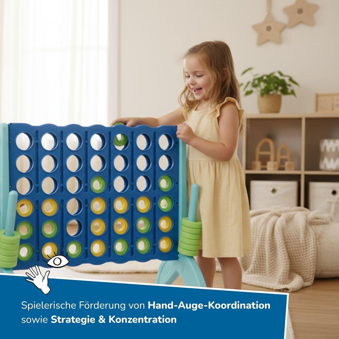XL 4 Gewinnt Strategiespiel für drinnen & draussen, XL