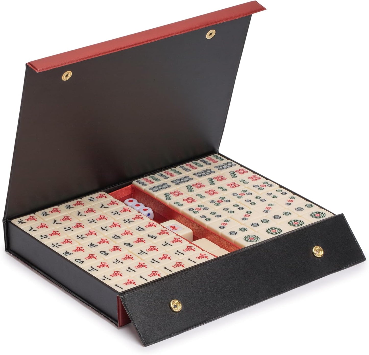 Mahjong-Set mit 146 Spielsteinen, Ecru