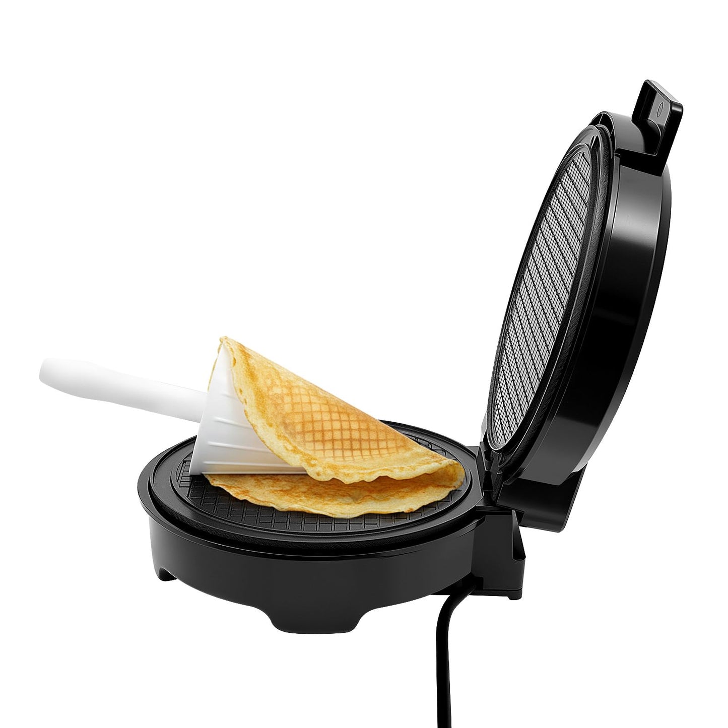 Eiswaffeleisen mit Waffelkegelroller