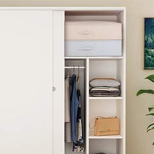 Unterbett-Aufbewahrungsbox, faltbar und mottenfrei, 100*43*18cm Hellgrau