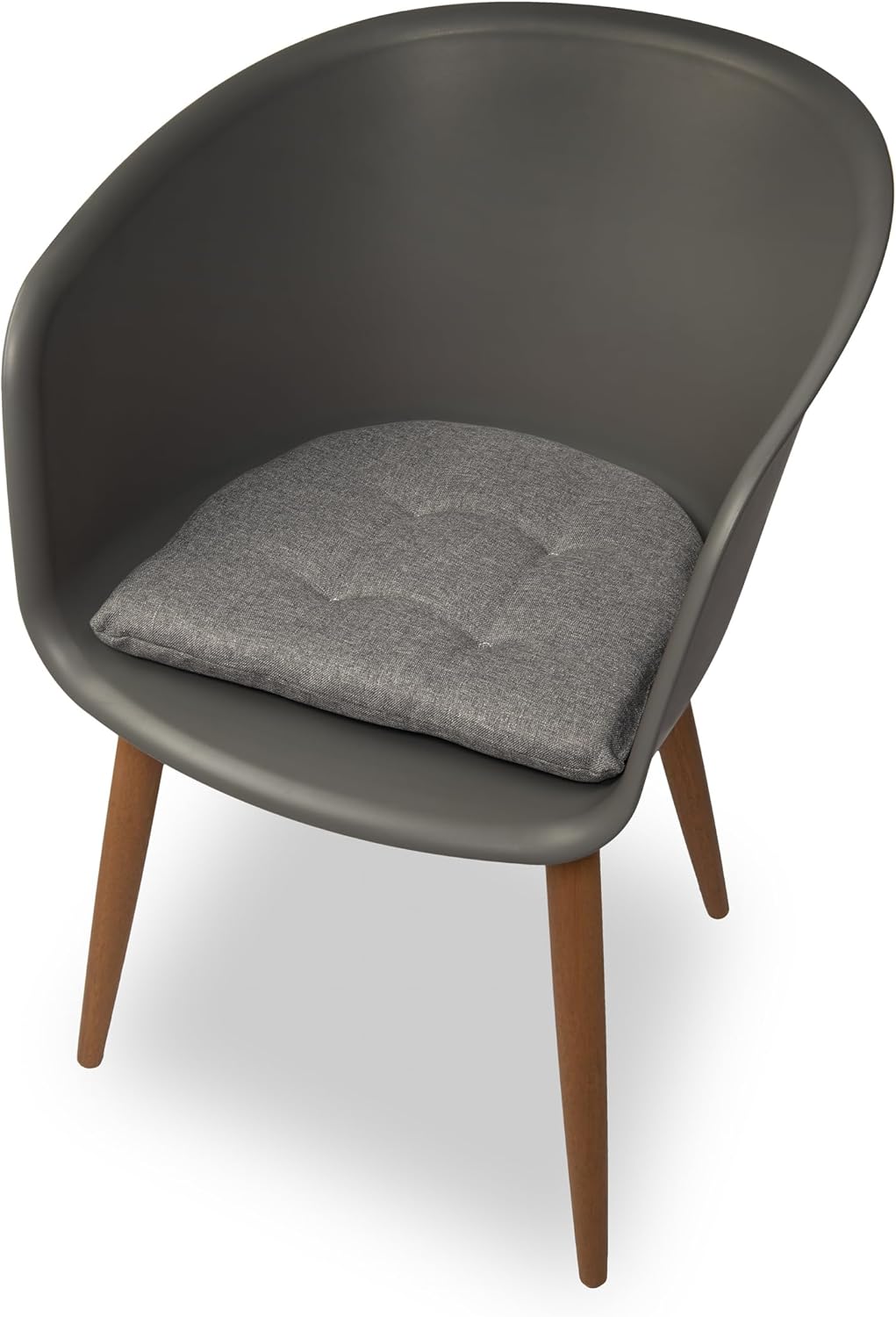 4er-Set Stuhlkissen, Modell Oslo, Grau 40 x 40 x 5 cm - 4er Set