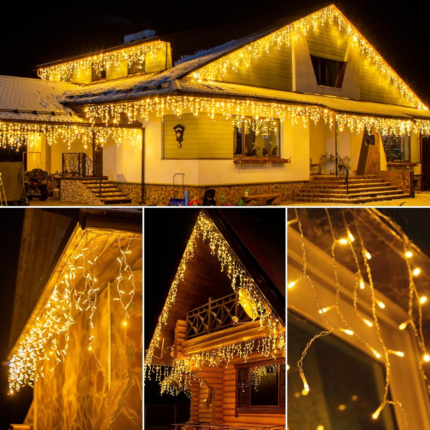 Eisregen Lichterkette, Warmweiss 15M 660LED