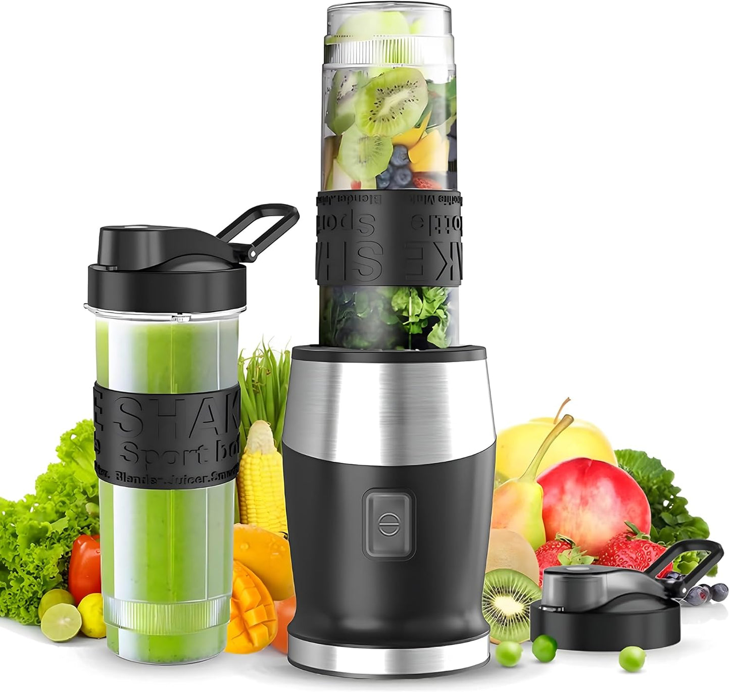 Standmixer, Smoothie-Maker mit 2 Trinkflaschen