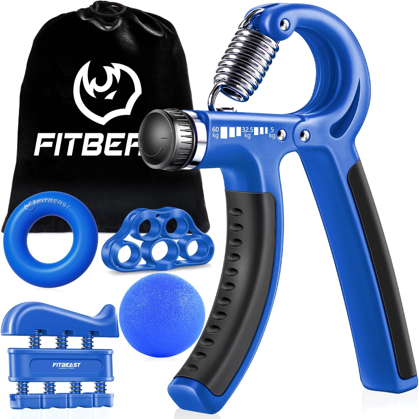 5-teiliges Handtrainer-Set, Navy Blau