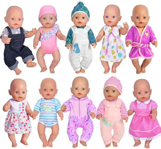 10 Sets Puppenkleider