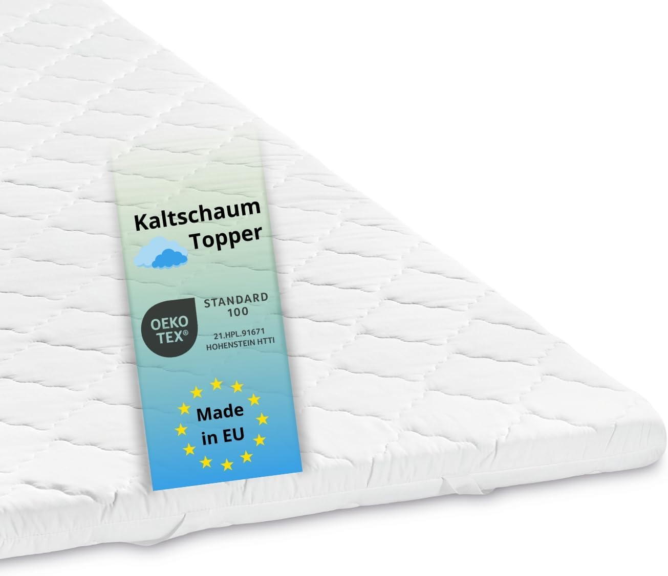Kaltschaum Matratzentopper, waschbar, Kaltschaum 140 x 200