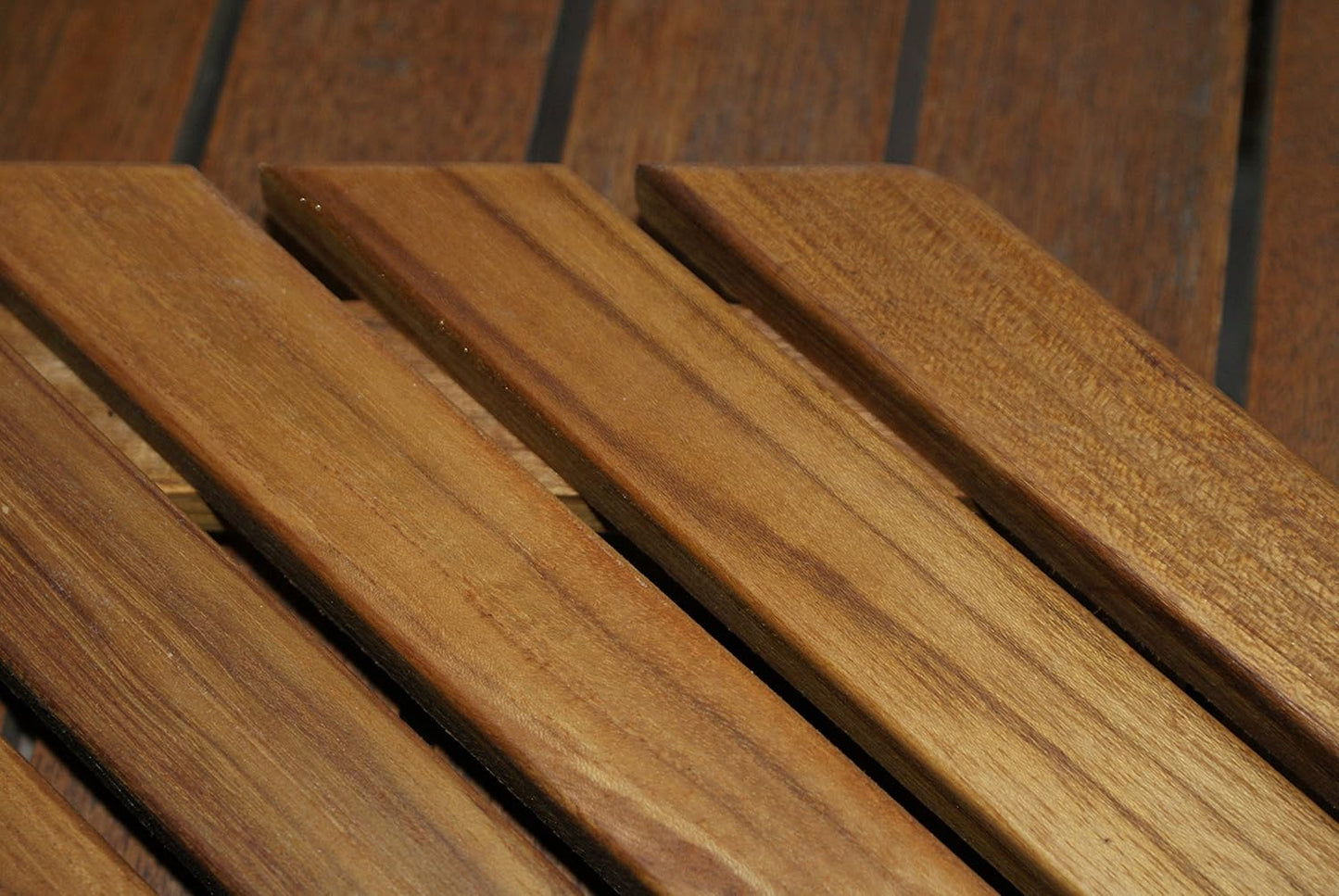 Teakholz Duschmatte Eckig 72 R