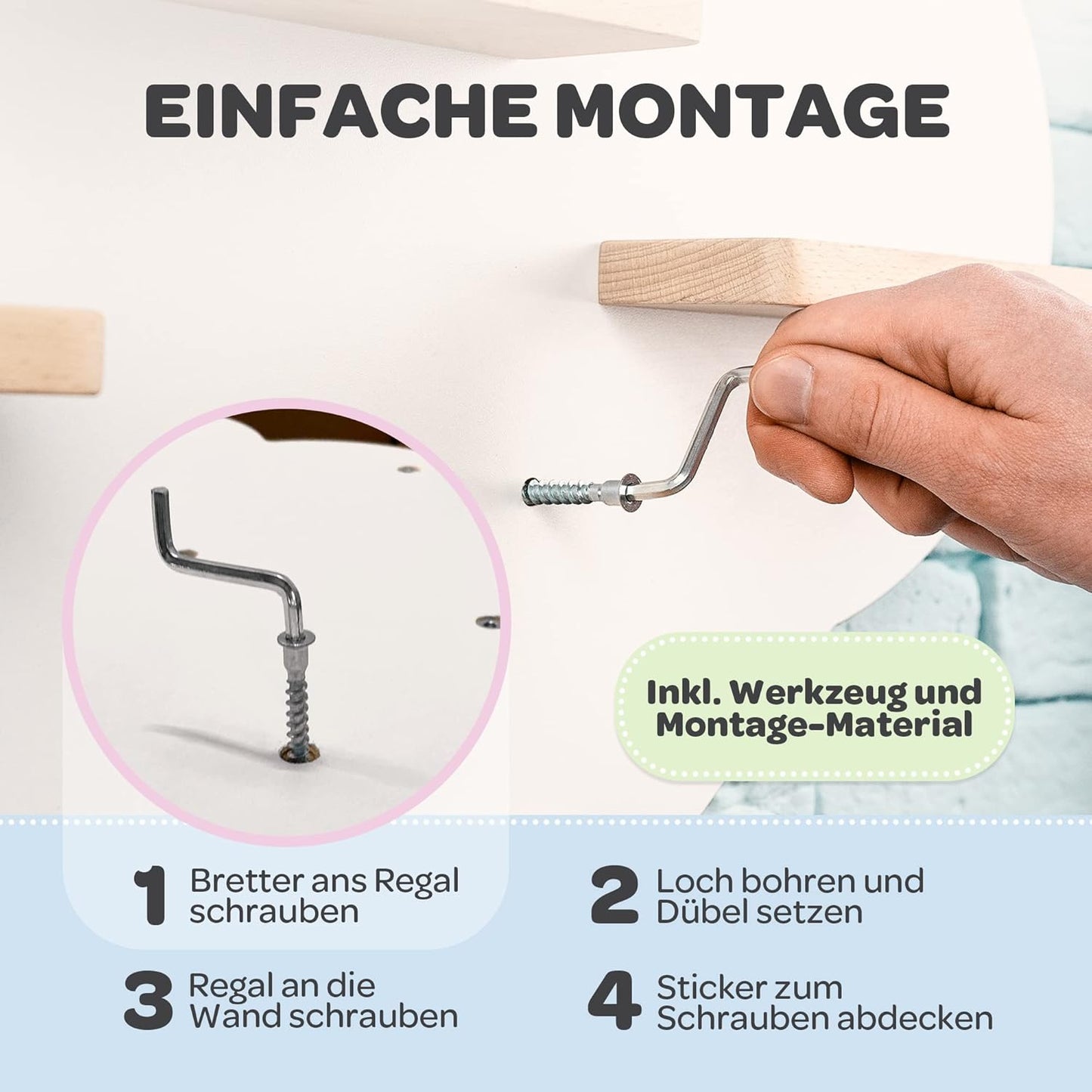 Tonie Regal Wolke für 20 Figuren und Toniebox, Weiß