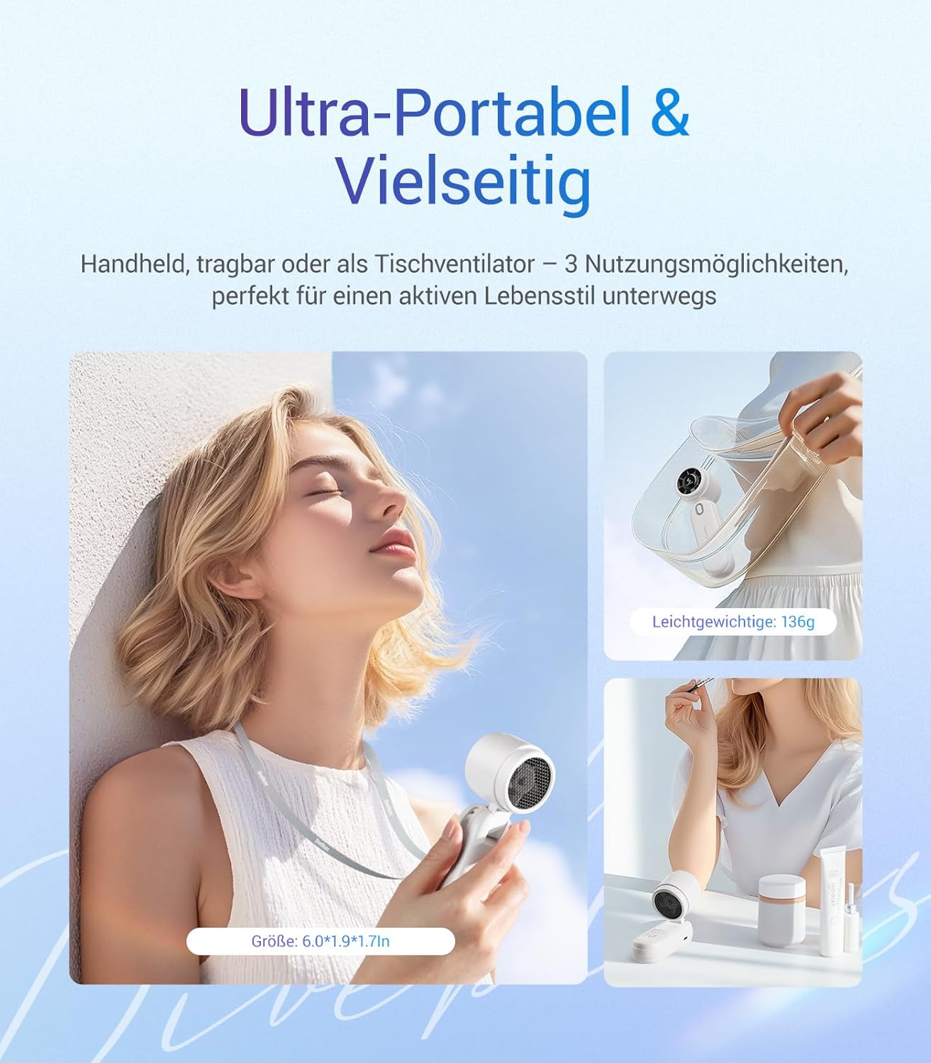 Handventilator Turbo, Weiss