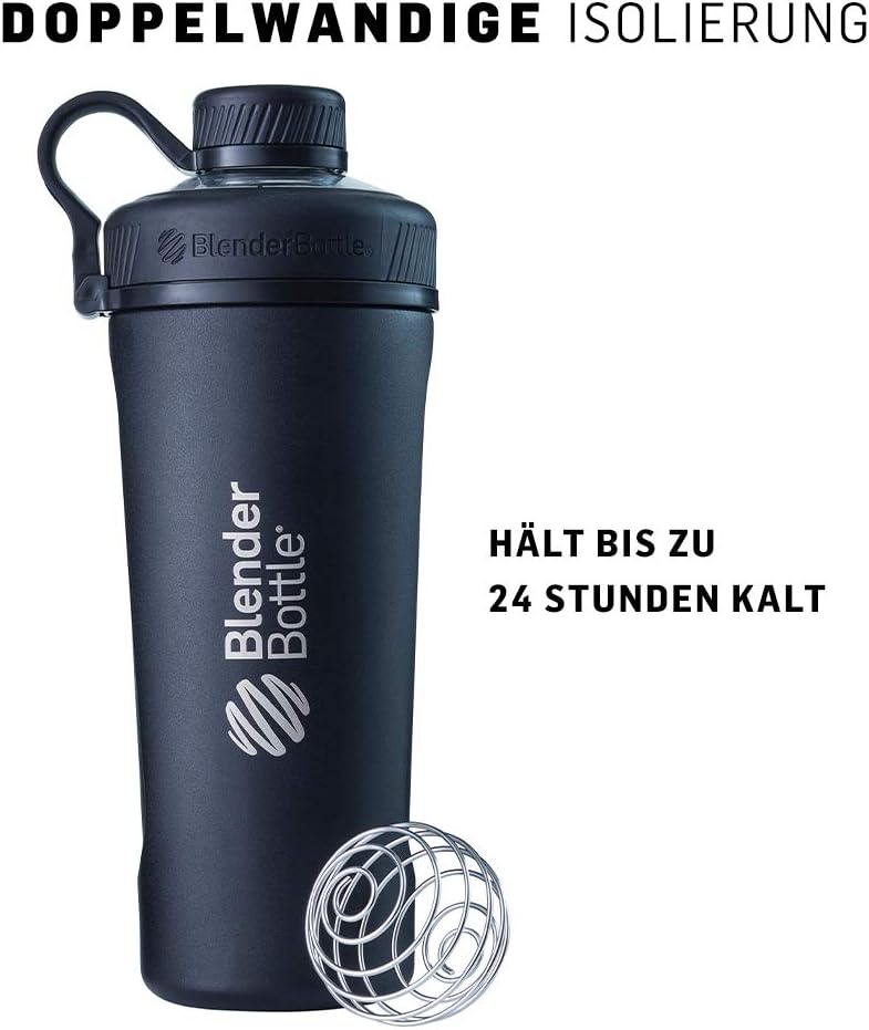 Trinkflasche mit BlenderBall, 770 ml, Edelstahl - 770 ml Black