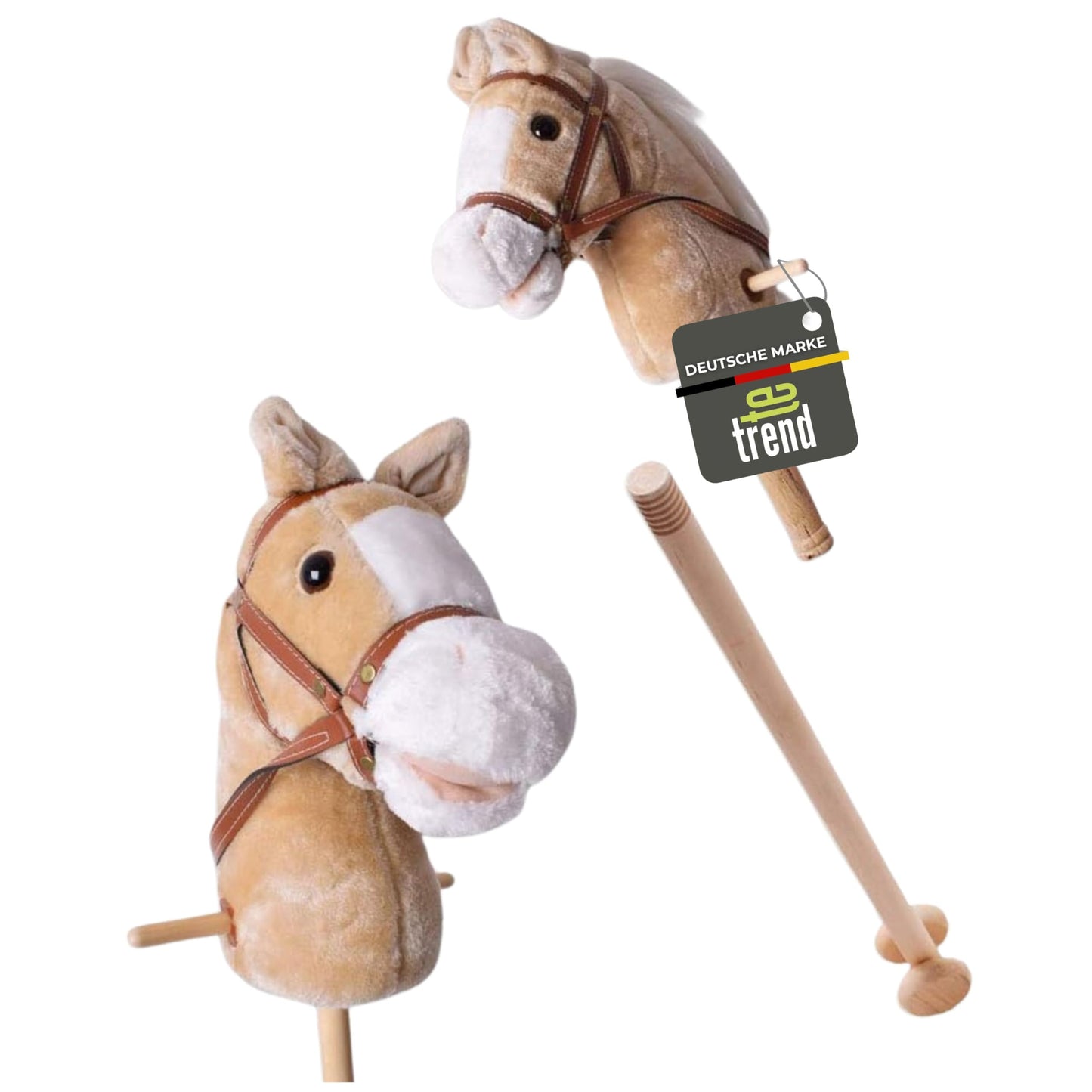 Steckenpferd mit Sound und Rollen (95 cm)