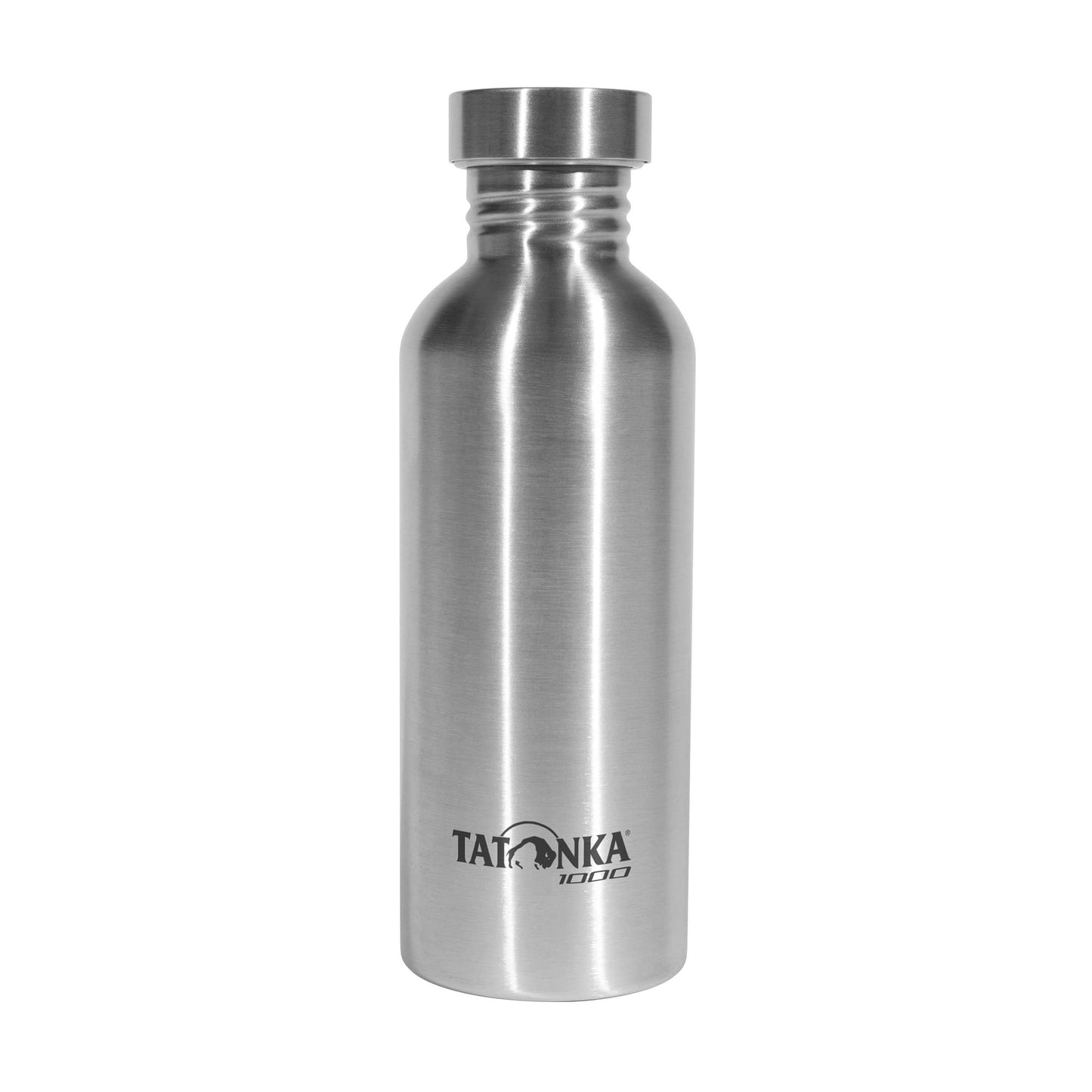 Trinkflasche mit Schraubverschluss, Silber 1000 ml Single