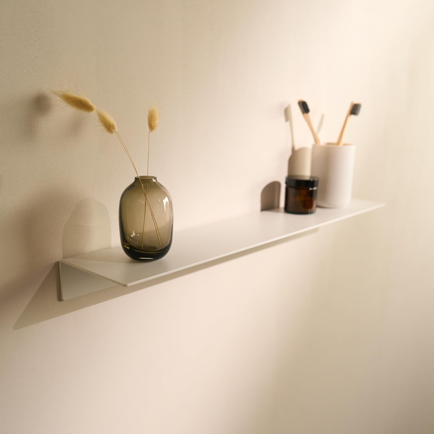 Wandregal ohne Bohren, Weiss 58 cm