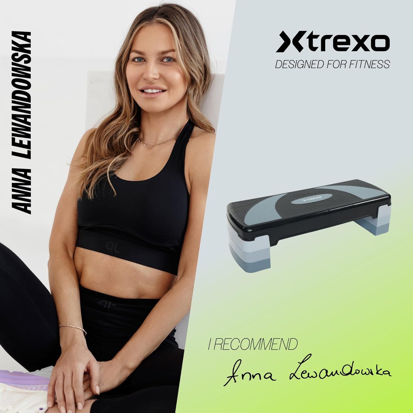 Höhenverstellbarer Aerobic Stepper für Fitnesstraining, Grau
