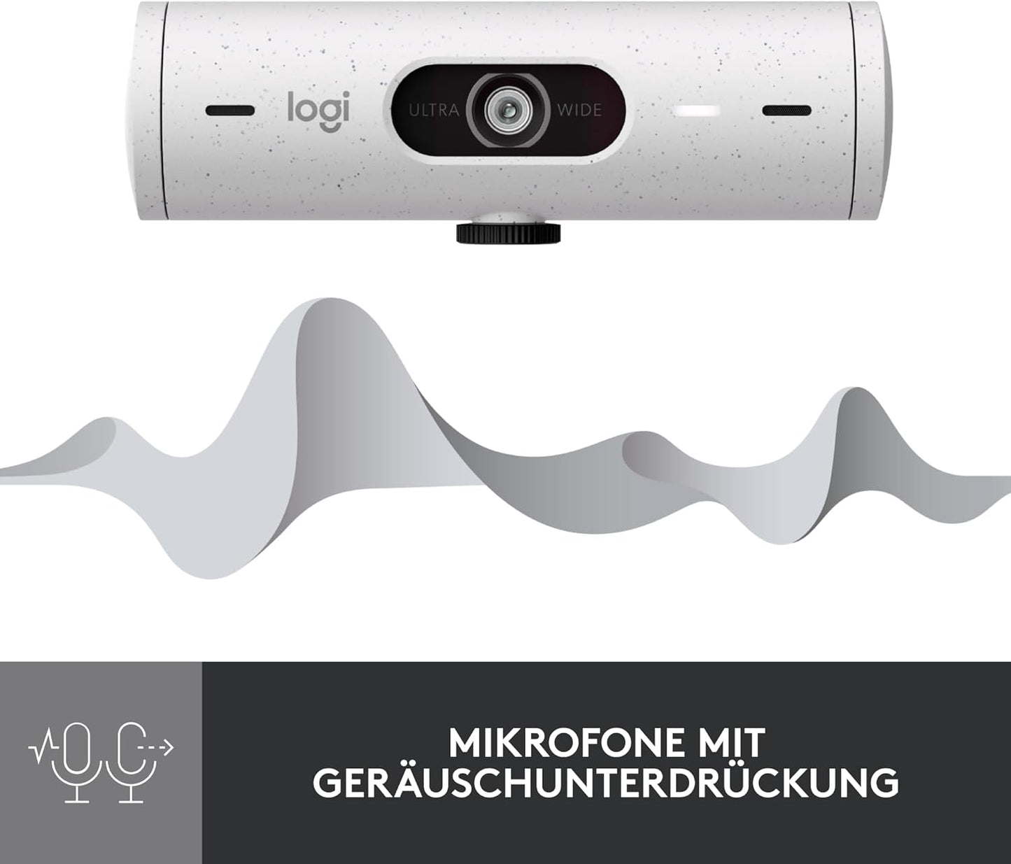 Brio 500 Webcam mit Auto-Lichtkorrektur, Weiß Webcam