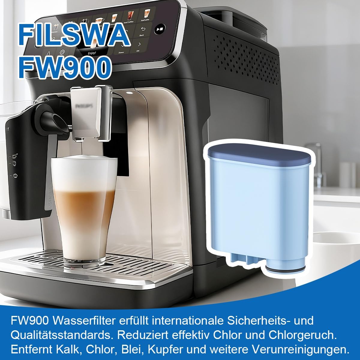 Wasserfilter für Philips Aqua Clean, 6 Stück