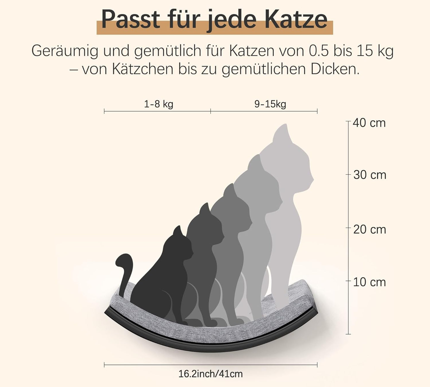 2-teilige Katzentreppe, Gray 2PC Pedal