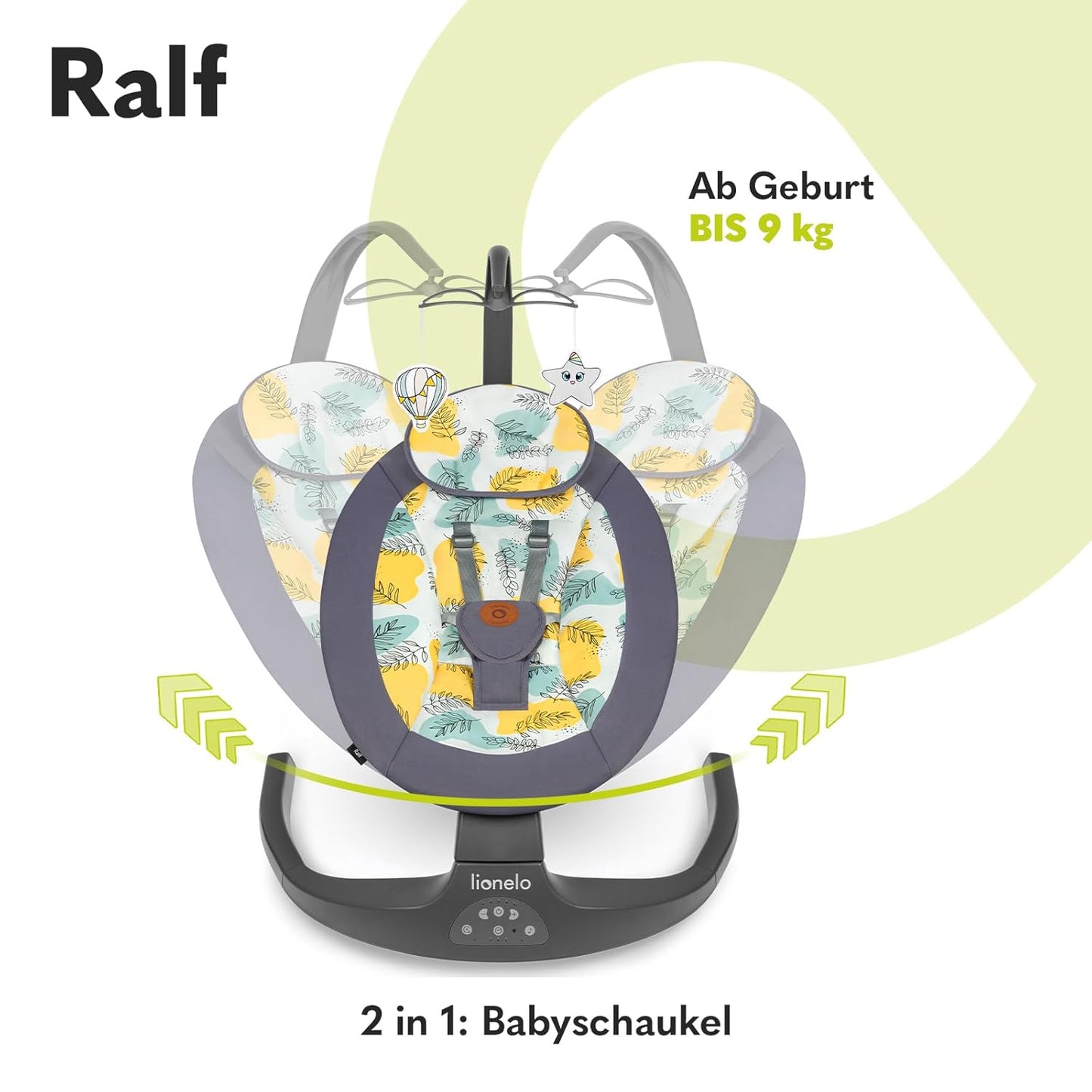 2-in-1 Babywippe Ralf, Mehrfarbig