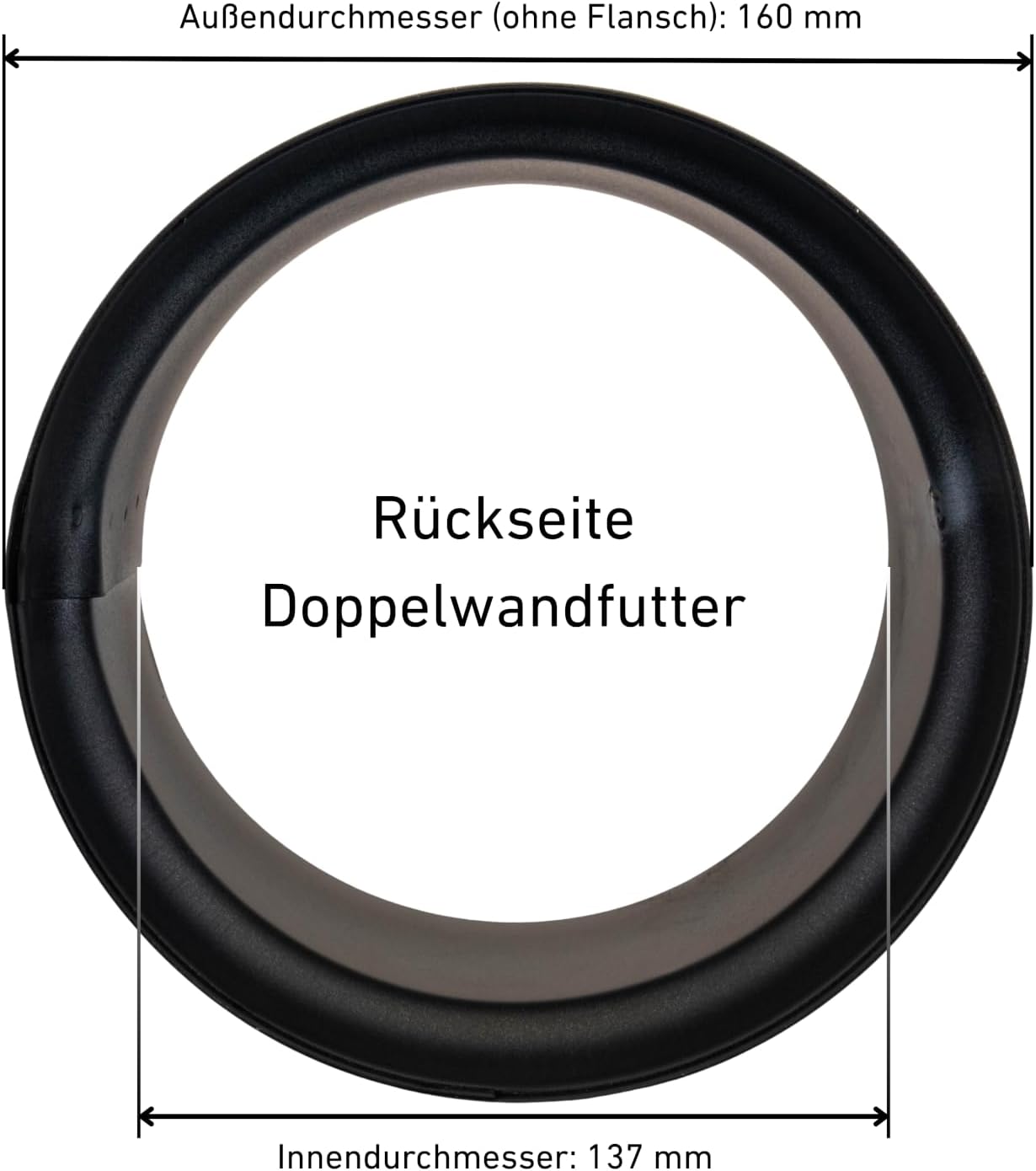 Doppelwandfutter Ofenrohr 150 mm