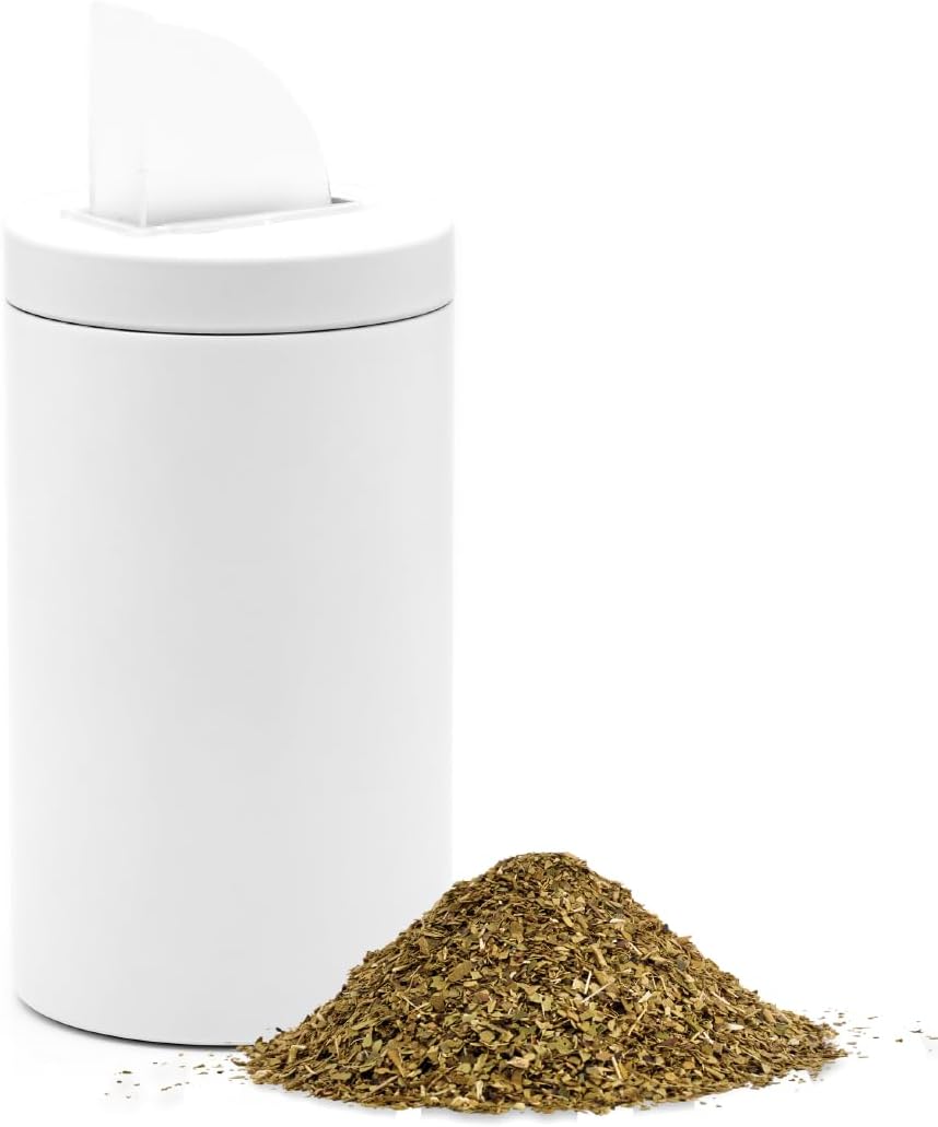 Yerba Mate-Behälter mit Ausgiesser, Weiss