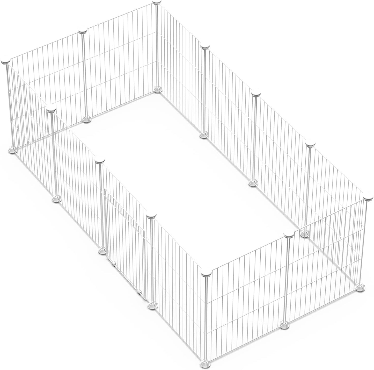 Kleintier-Laufstall mit Tür, 43x32 12pcs Wei?