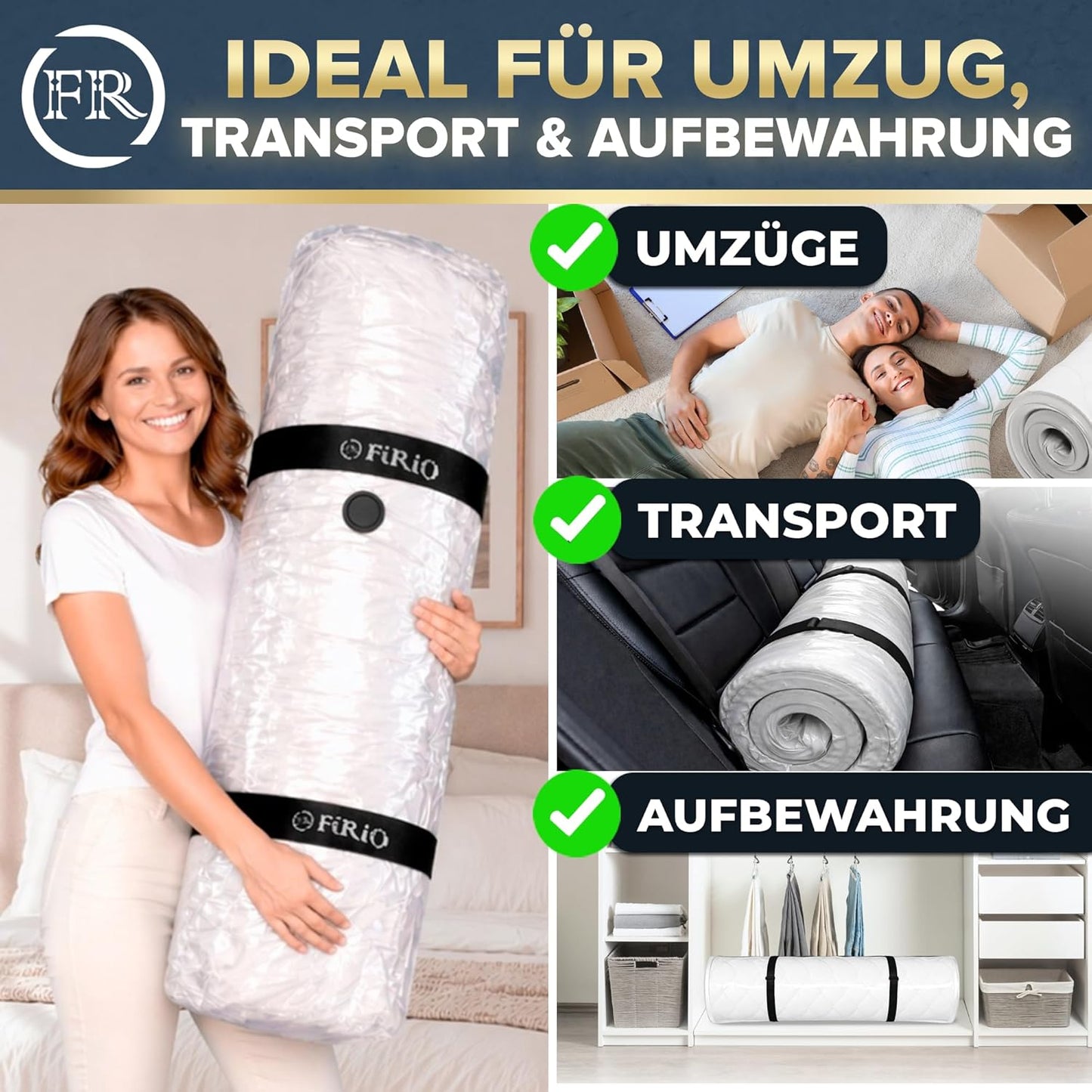 Vakuumbeutel für Matratzen, Matratze Small (bis 200x100cm)