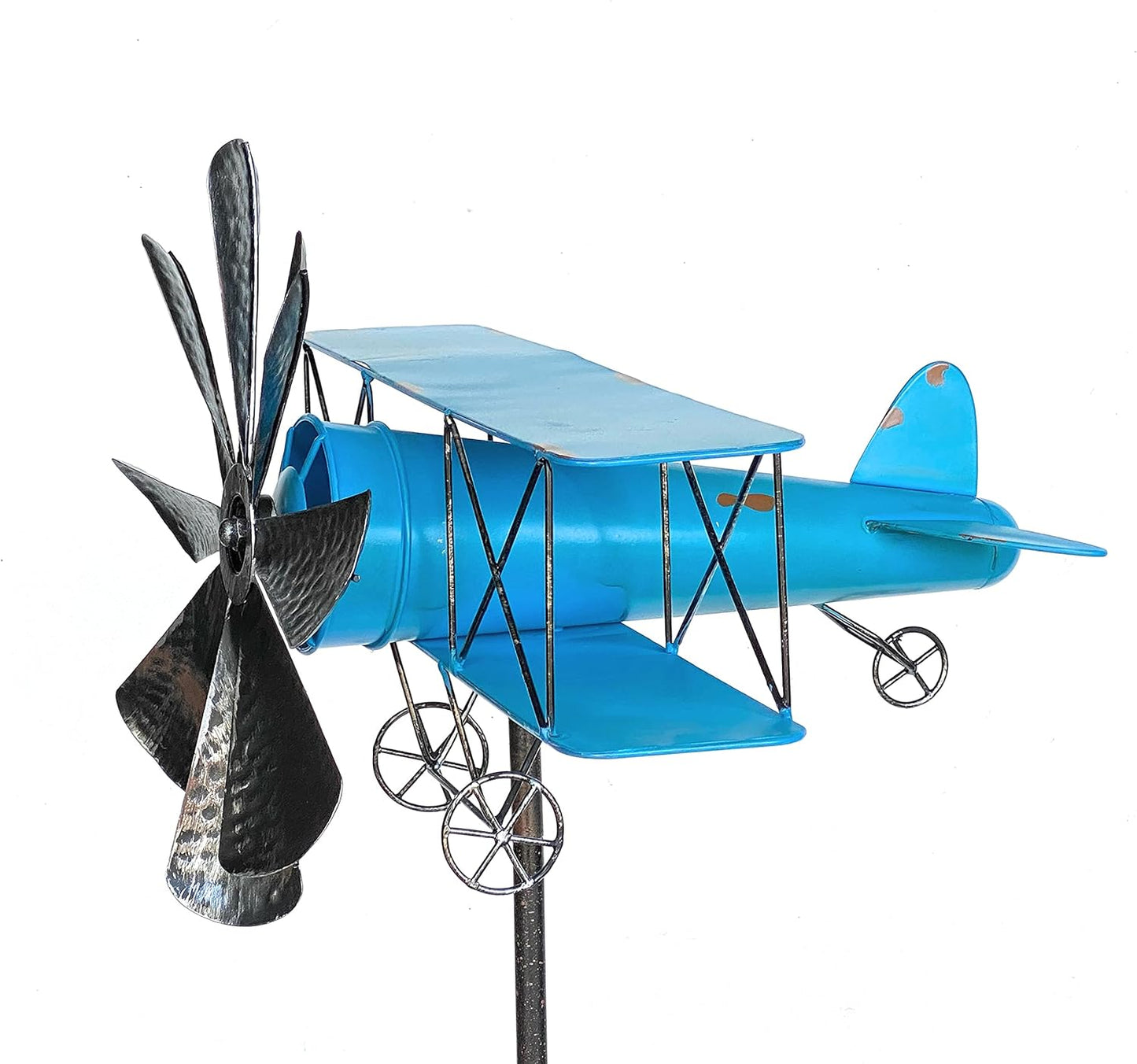 Gartenstecker Doppeldecker Flugzeug XL