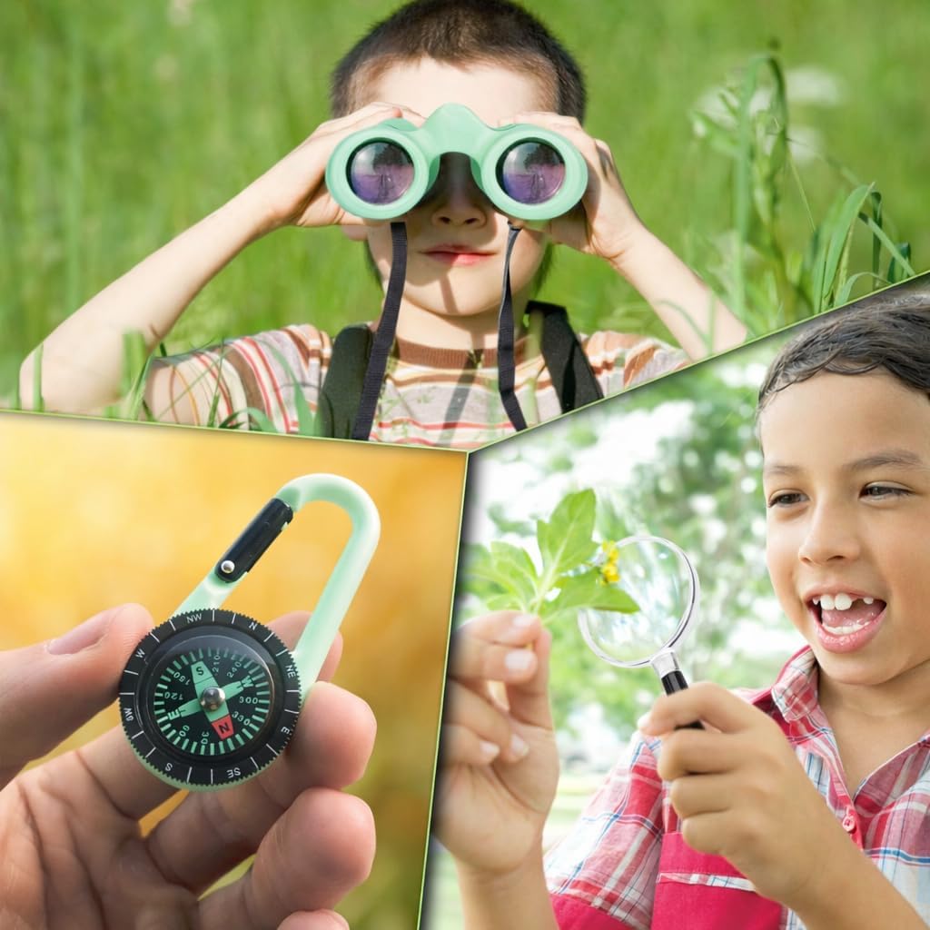 Fernglas für Kinder inklusive Lupe & Kompass, mintgrün
