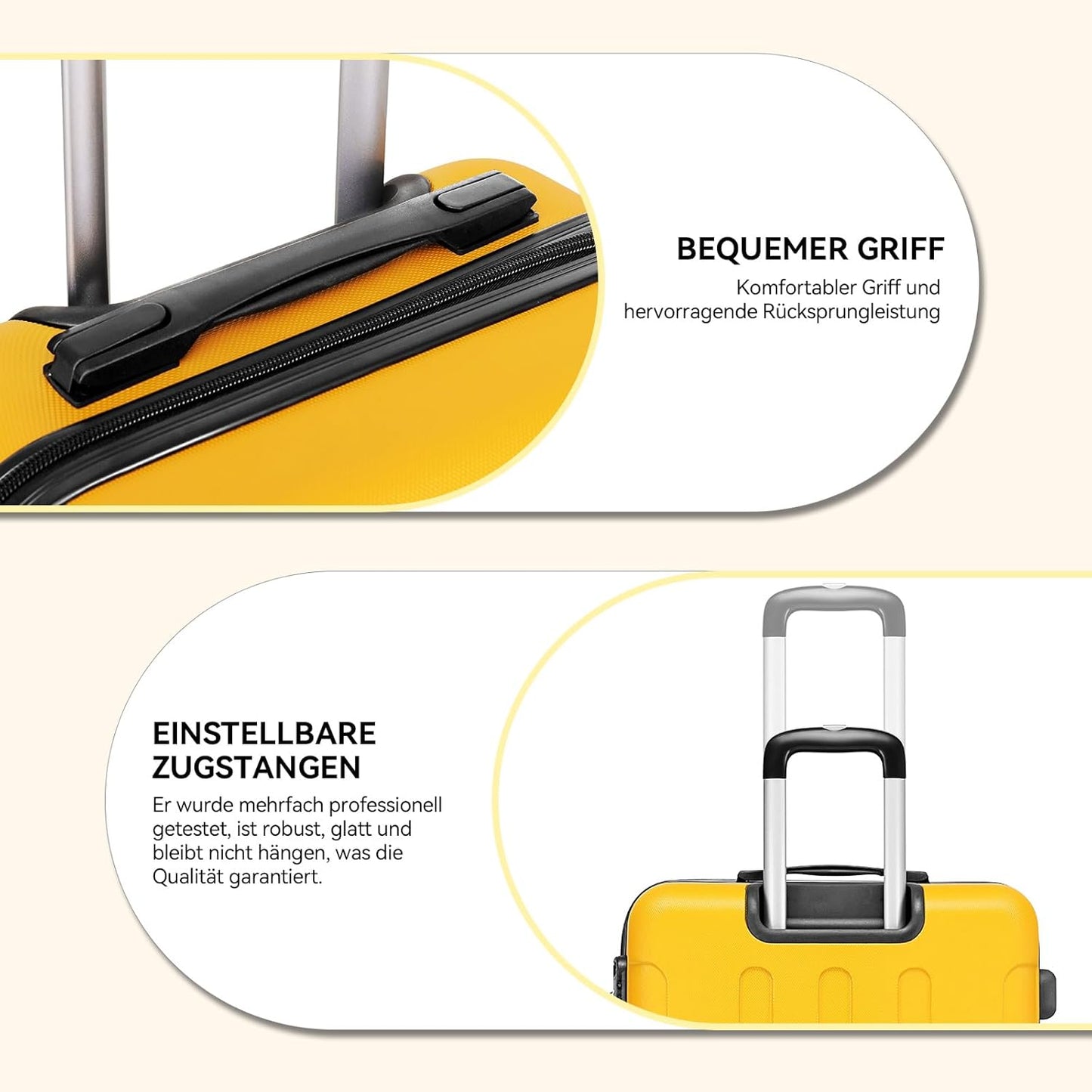 3-teiliges Hartschalenkoffer-Set, Yellow Koffer-Set