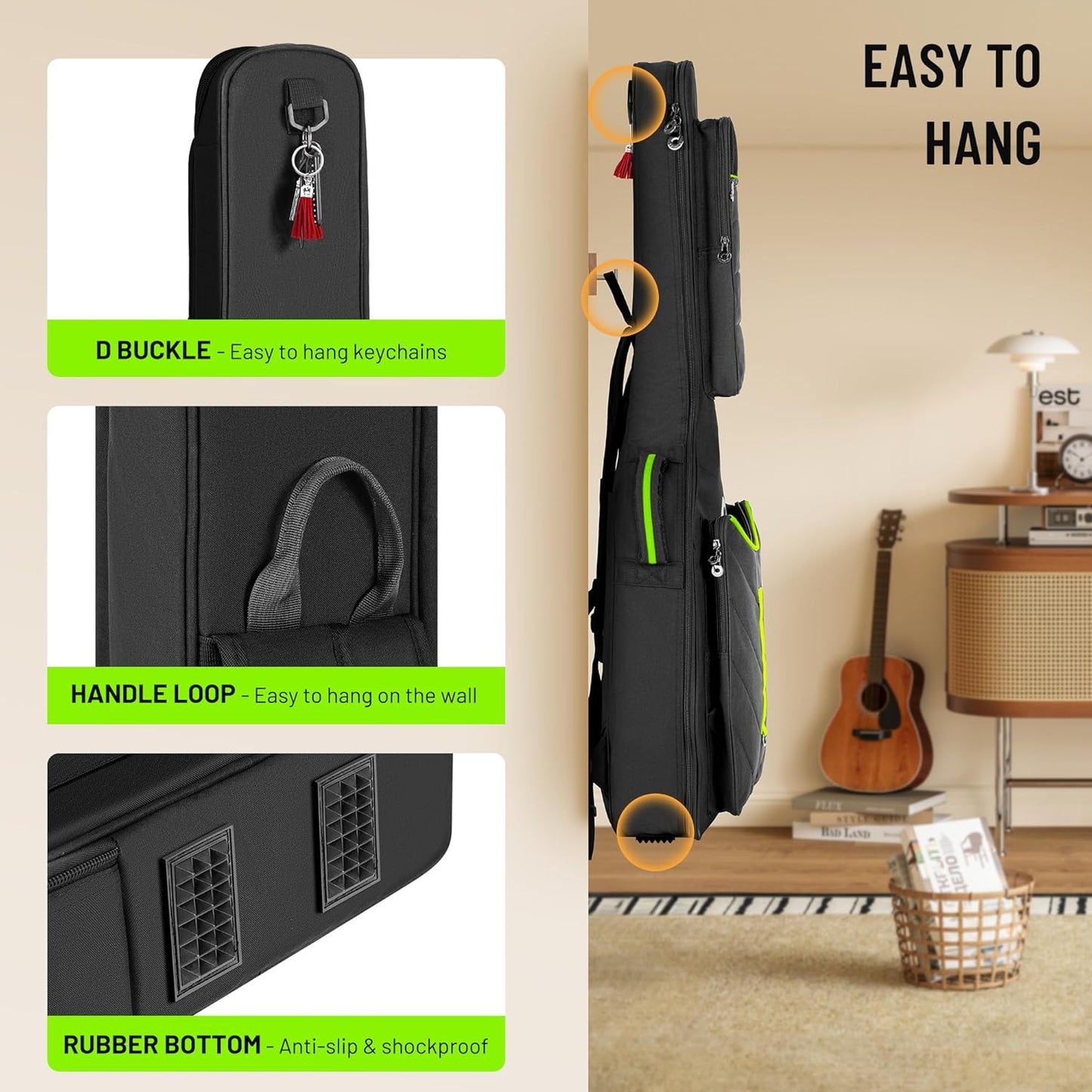 Gepolsterte Softshell Gitarrentasche
