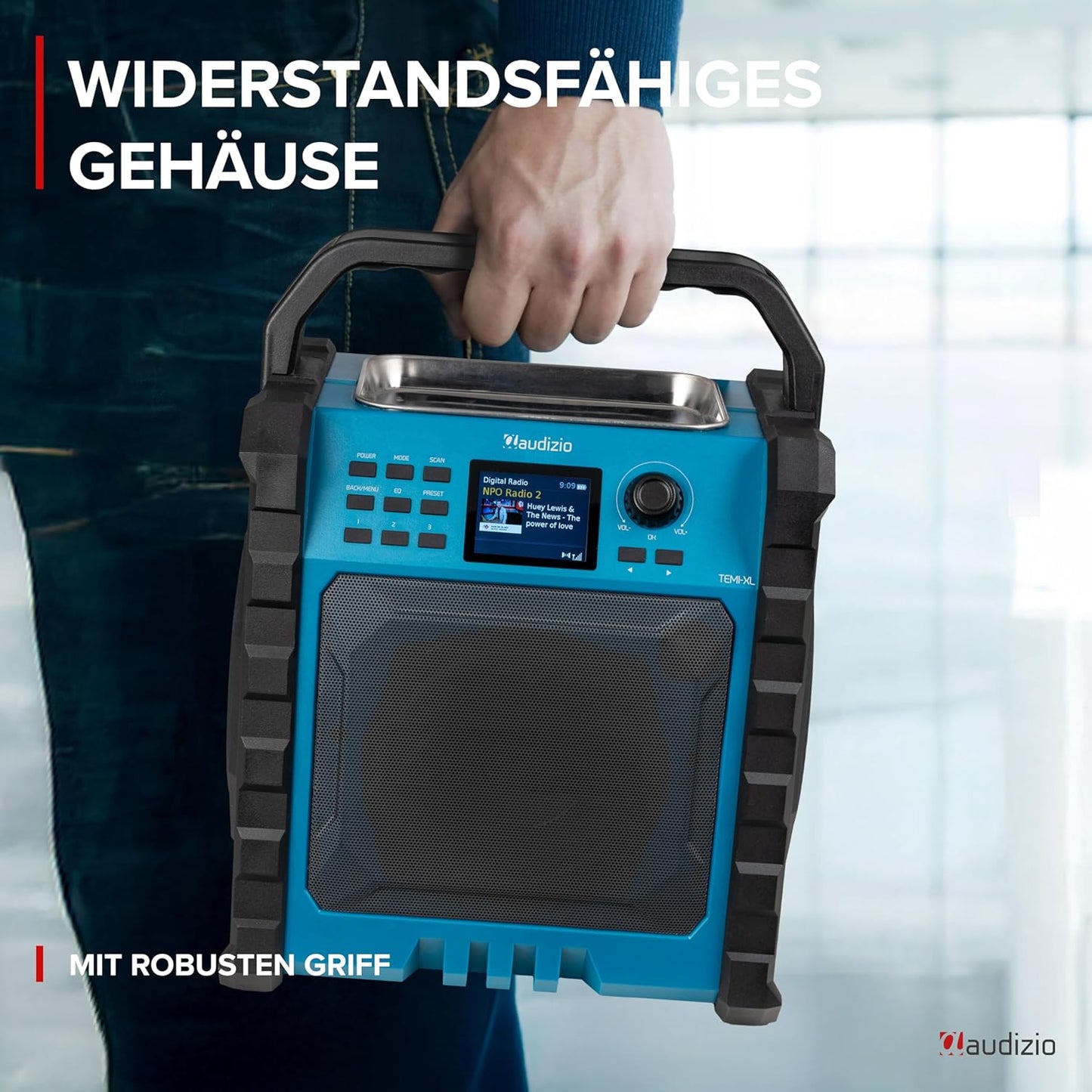 Jobsite XL Baustellenradio DAB+ mit Bluetooth & Akku, Jobsite-XL