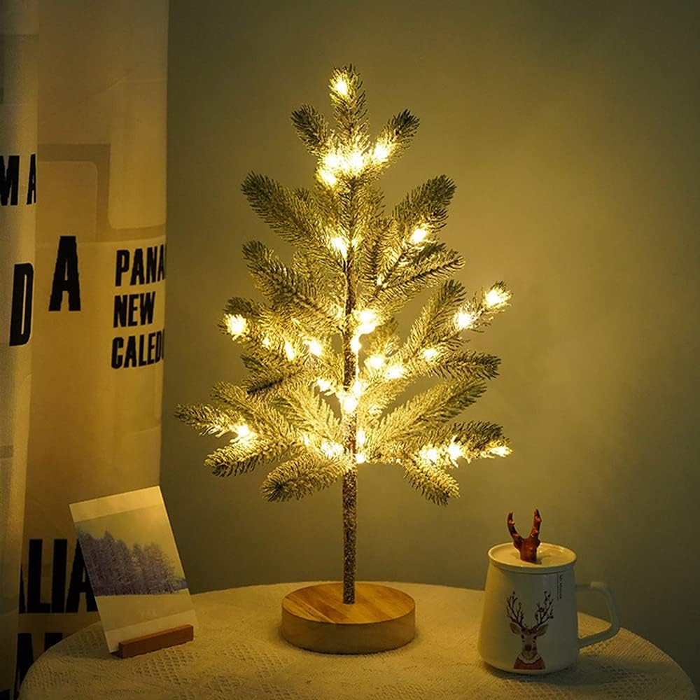 Deko Weihnachtsbaum mit LED-Lichter, Weihnachtsbaum 13 cm