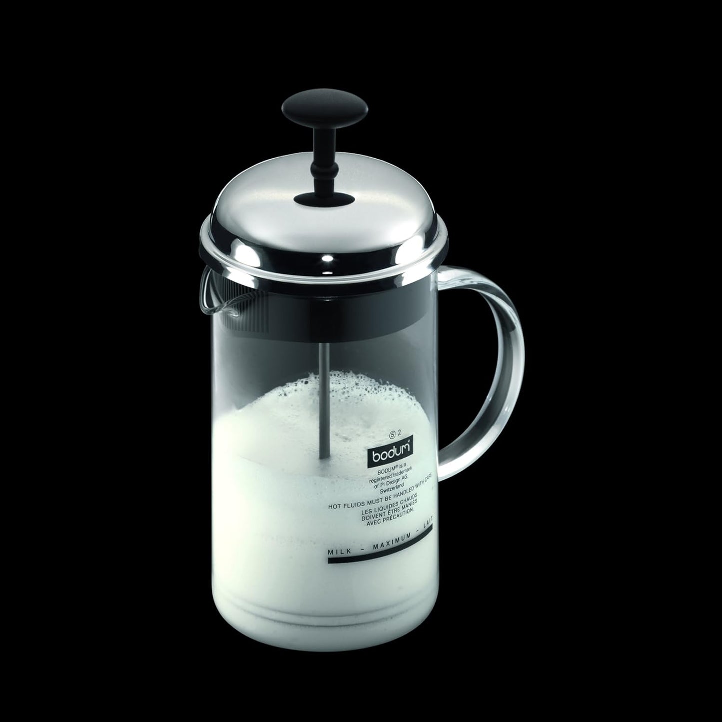 Milchschäumer Chambord gross, Shiny 8 oz