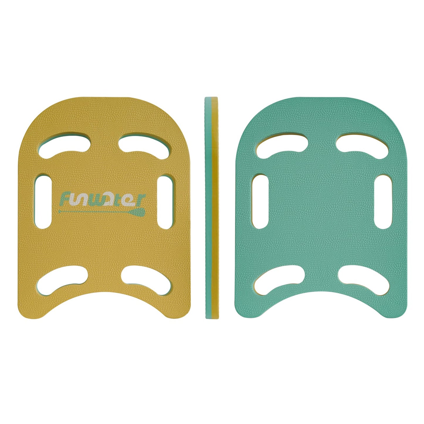 Zweifarbiges Schwimmbrett Kickboard, 47x37cm Gelb-Grün
