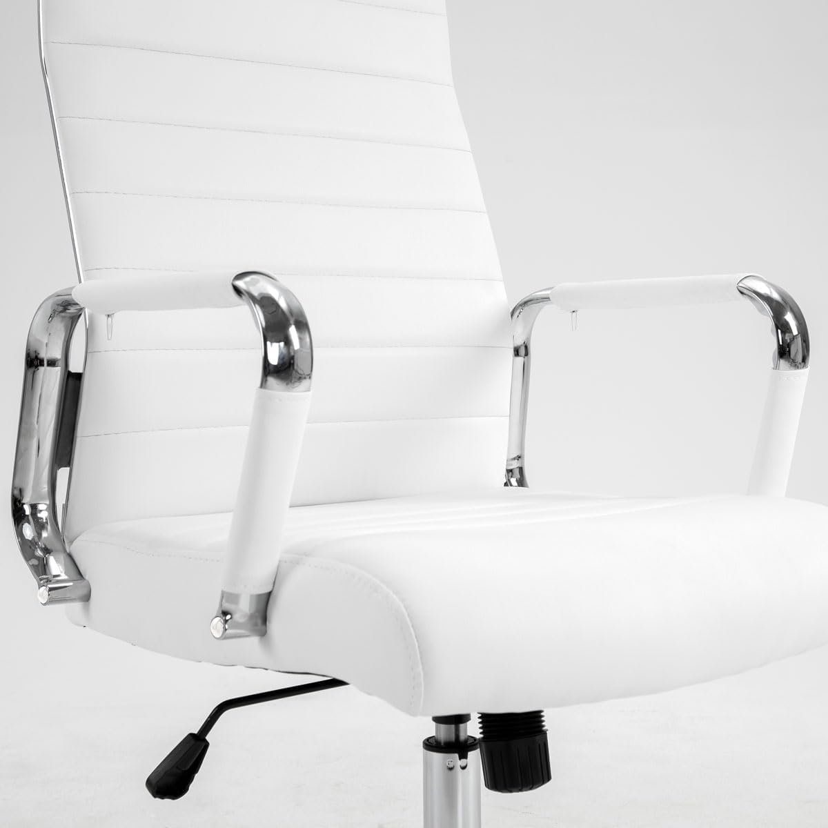 Elegance Comfort, Weiss (Kunstleder), Hohe Lehne