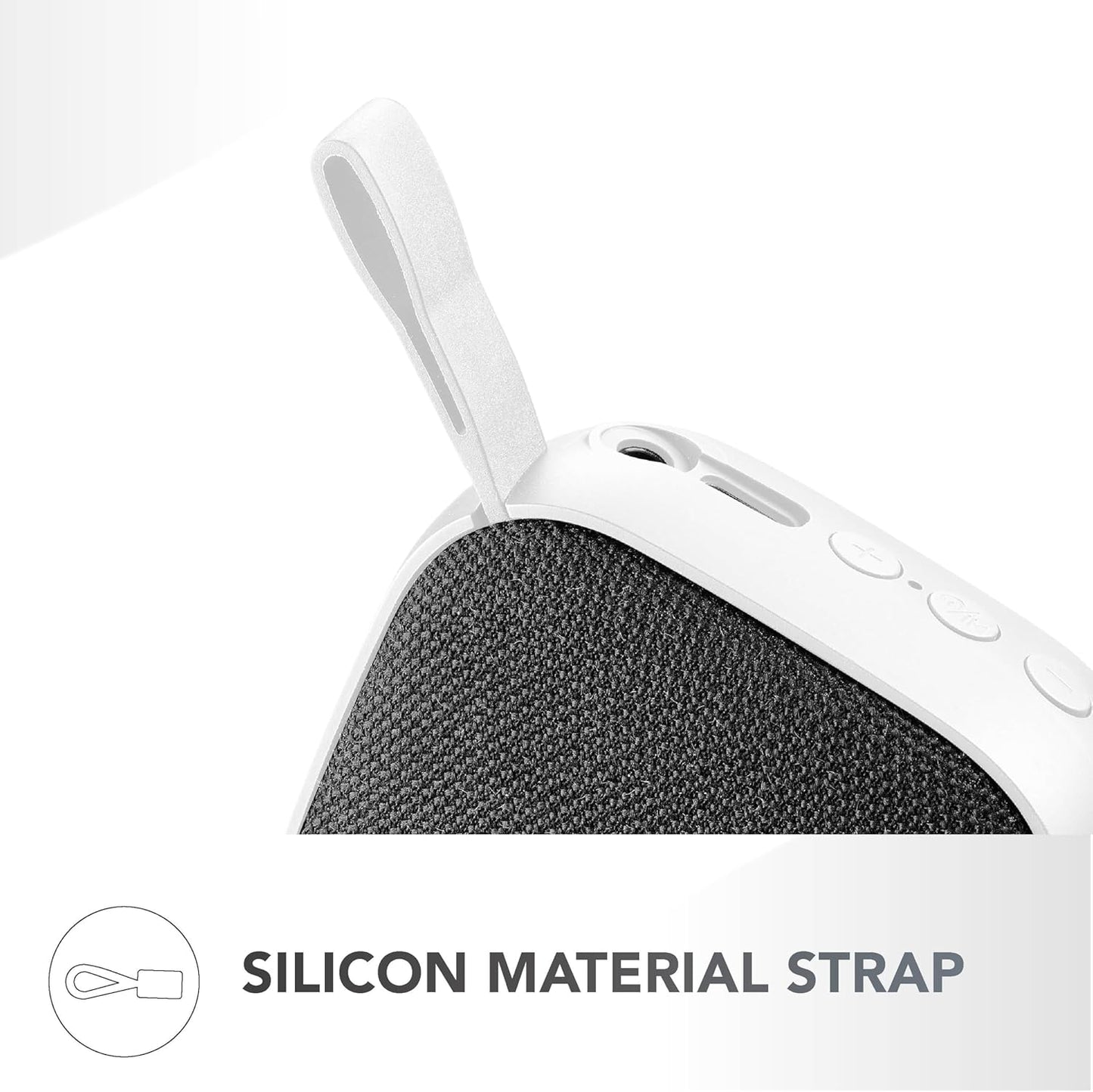 Kompakter Mini-Bluetooth-Lautsprecher, Weiss