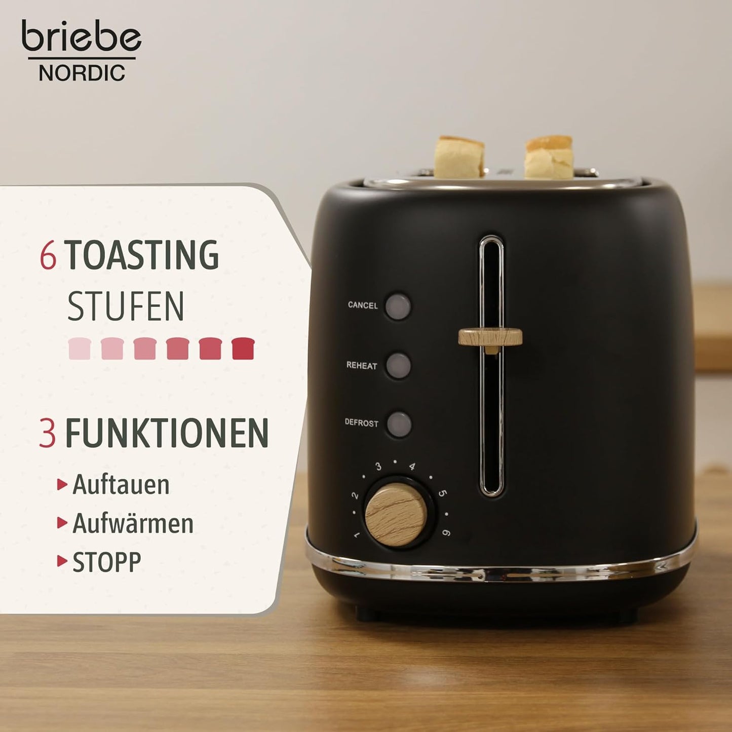 Frühstücksset: Toaster & Wasserkocher, Schwarz