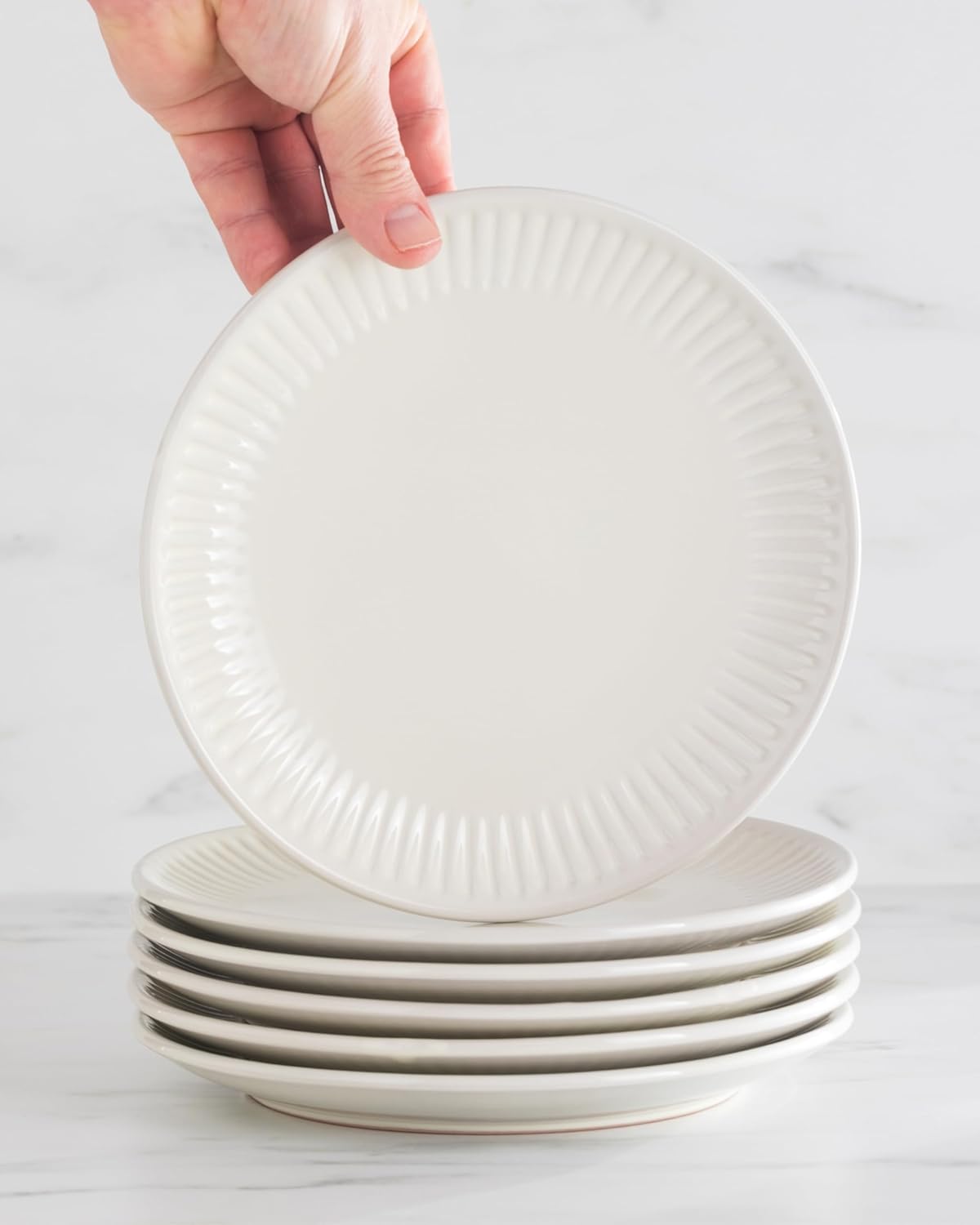 6er Suppenteller-Set, Tiefe Teller (6x) Beige