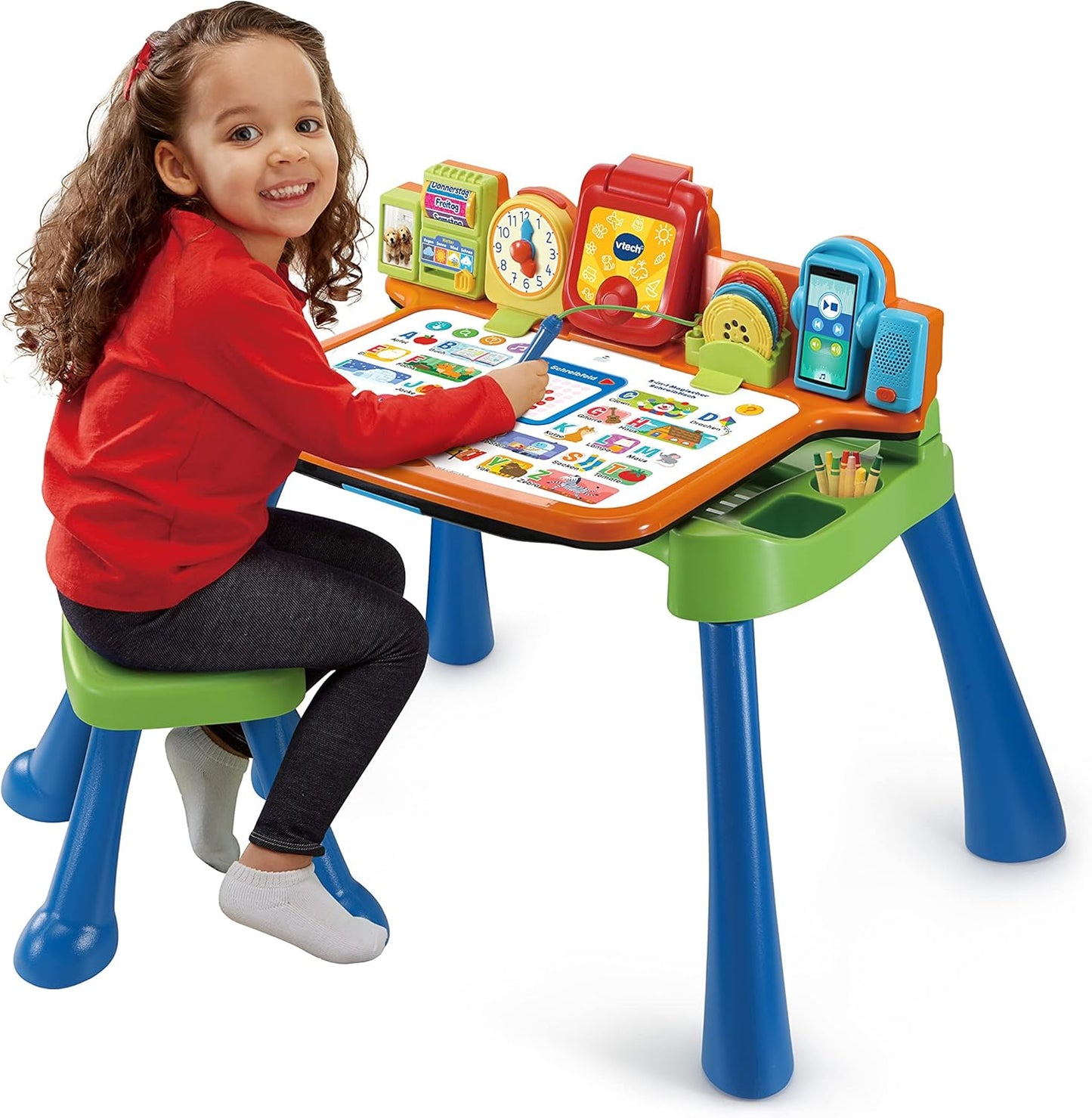 5-in-1 Schreibtisch, Grün/Blau