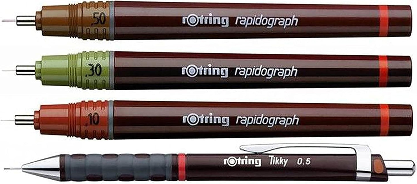 Zeichenbrett & 10-teiliges Isograph Technischer Stift Set