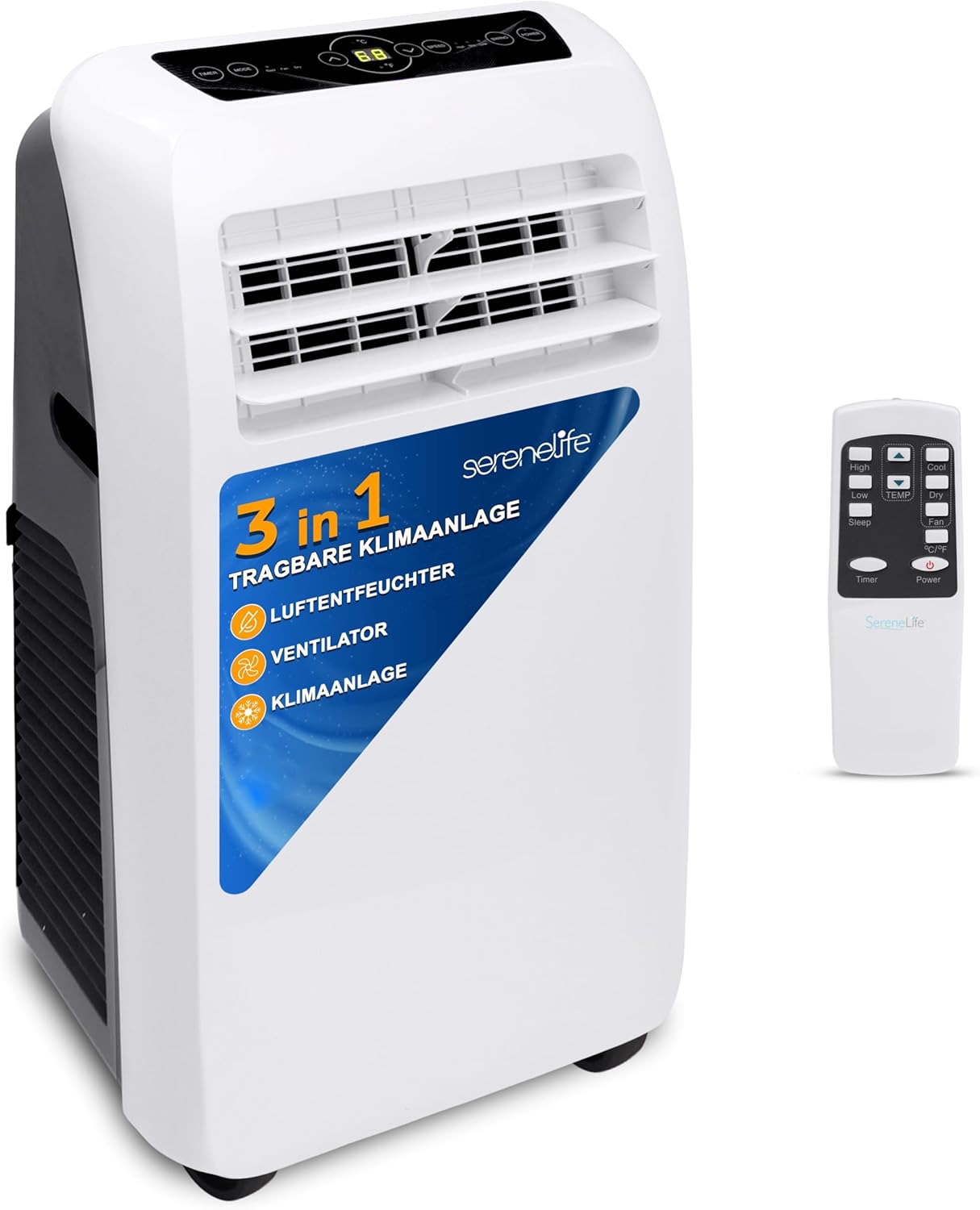 Mobiles Klimagerät 9000BTU mit Abluftschlauch, 9,000 BTU EU