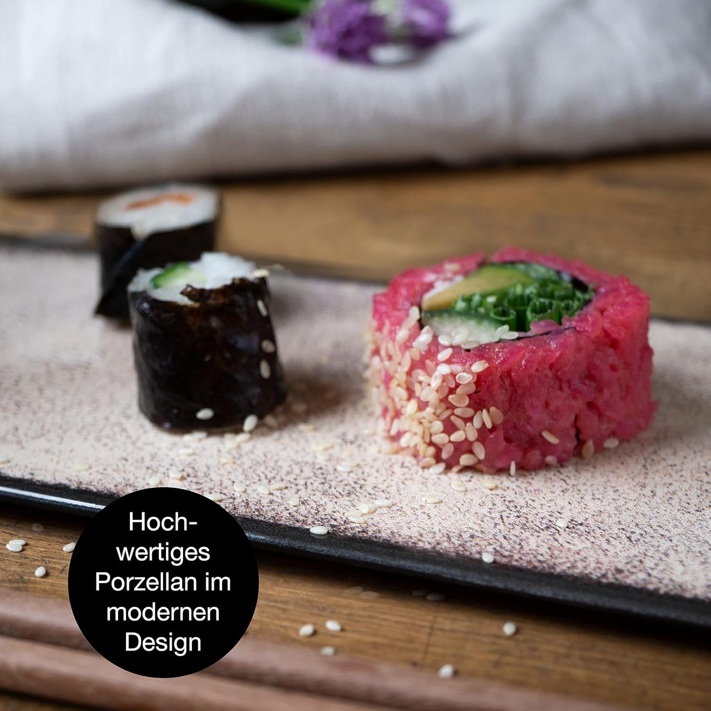 Sushi-Set, Beige 10-tlg Sushi Set