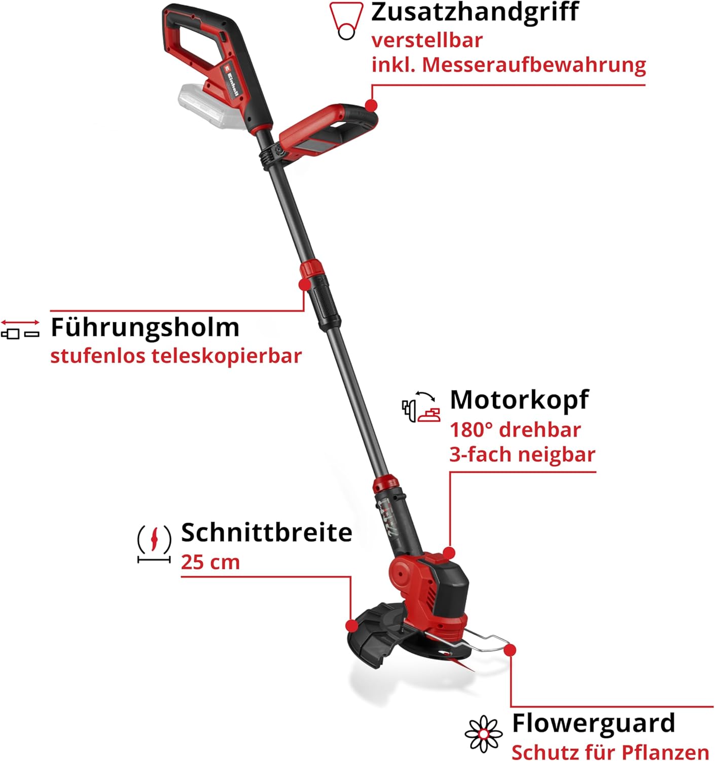 Akku-Rasentrimmer GE-CT 18/25 Li-Solo (25 cm)